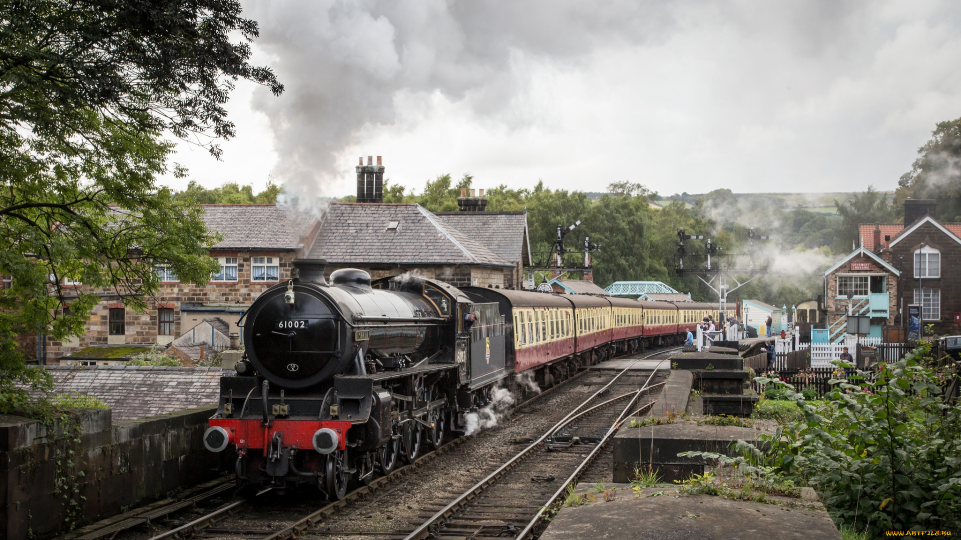 техника, паровозы, дорога, рельсы, паровоз, железная
