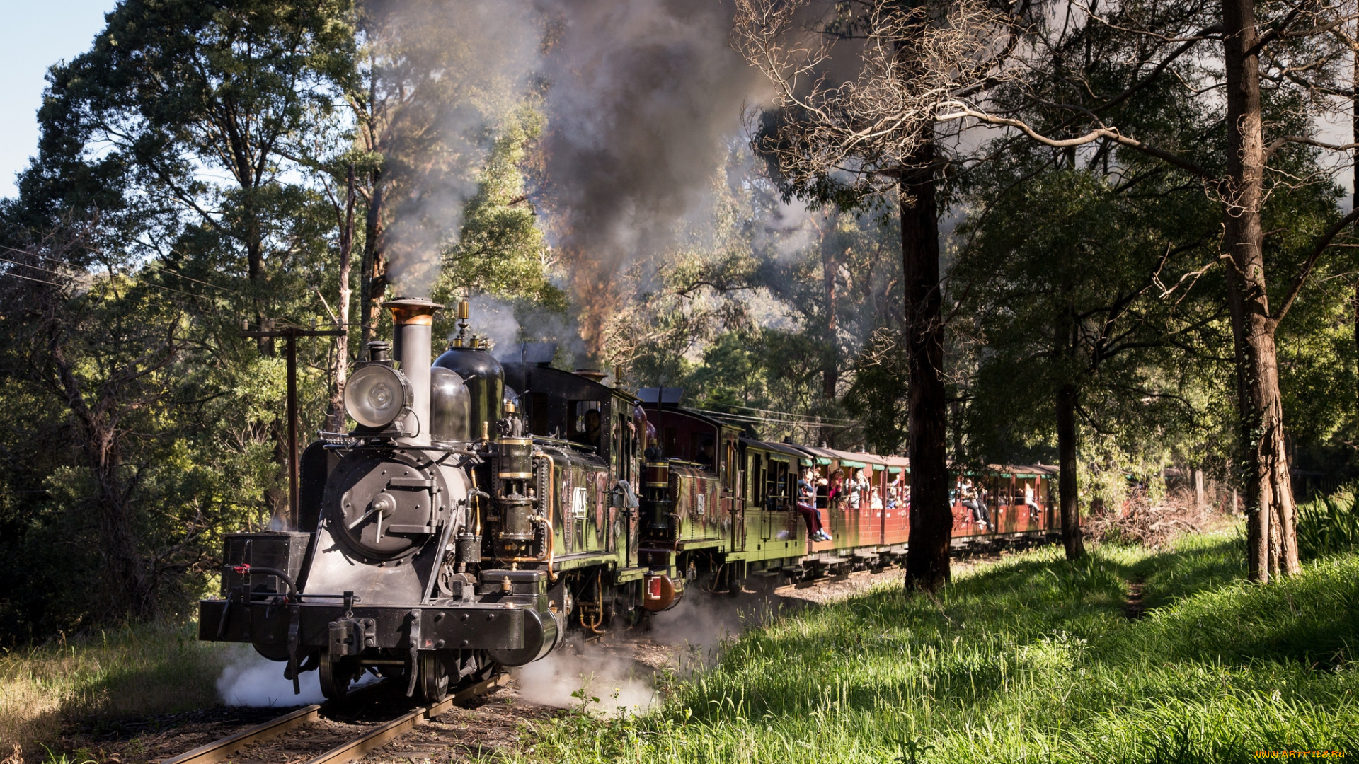 техника, паровозы, дорога, железная, паровоз, рельсы