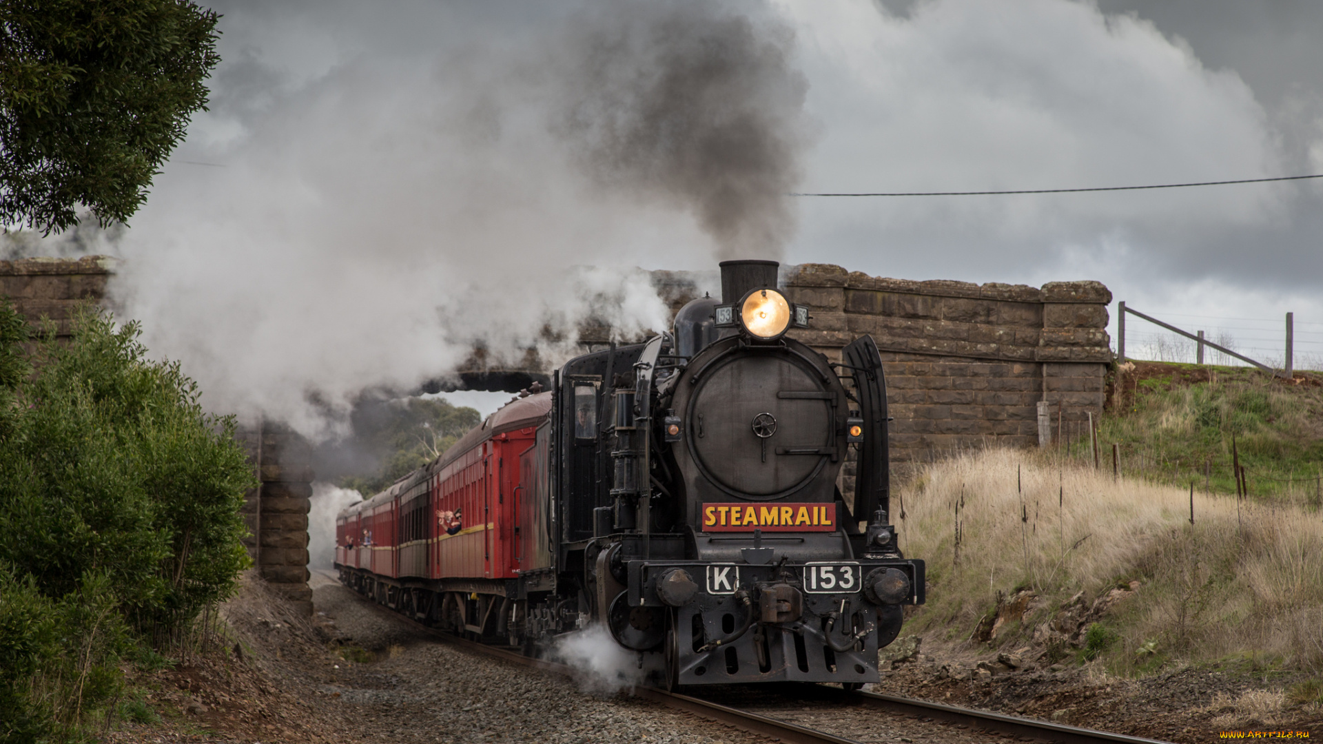 техника, паровозы, дорога, железная, паровоз, рельсы