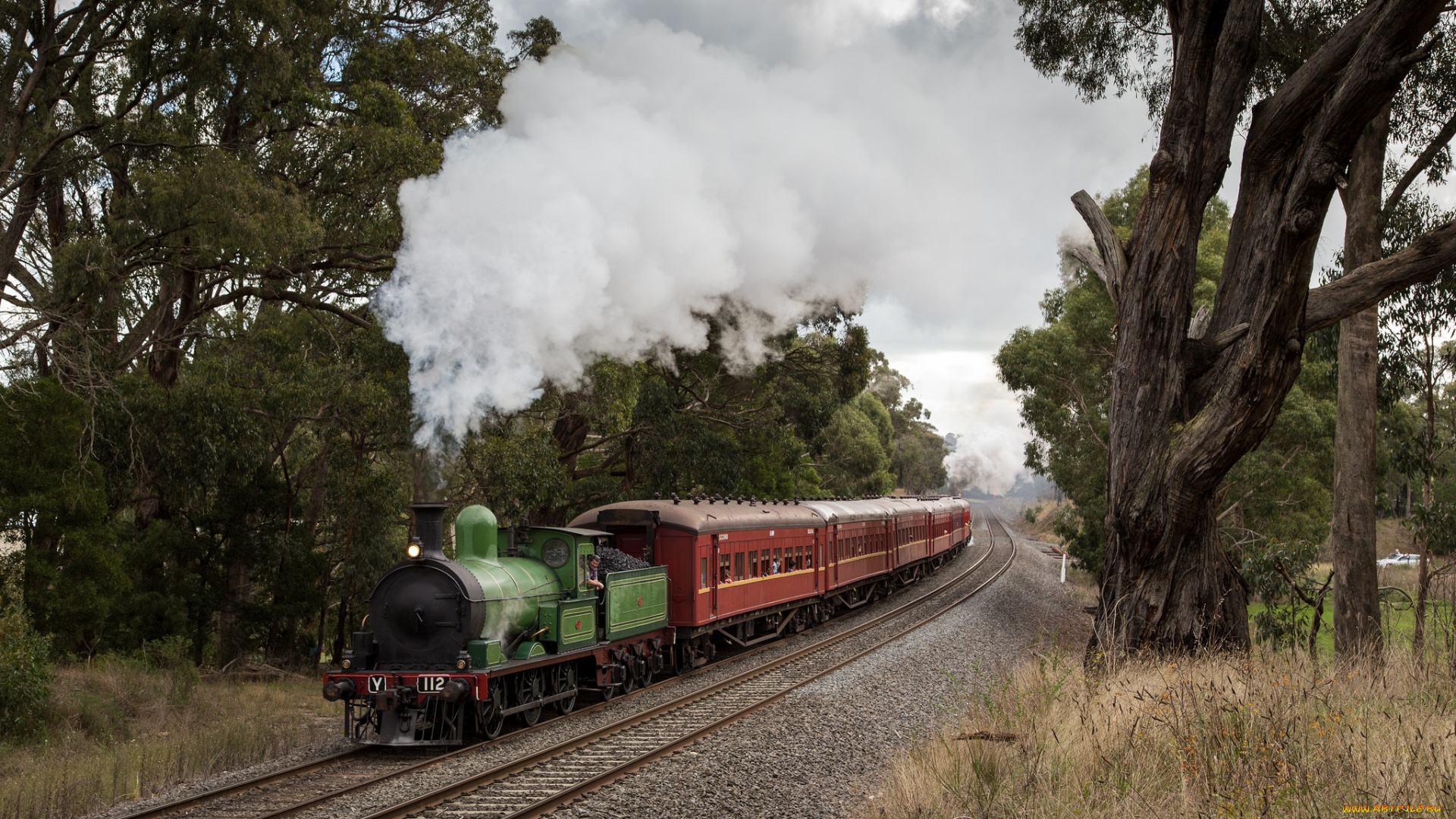 техника, паровозы, дорога, железная, рельсы, паровоз