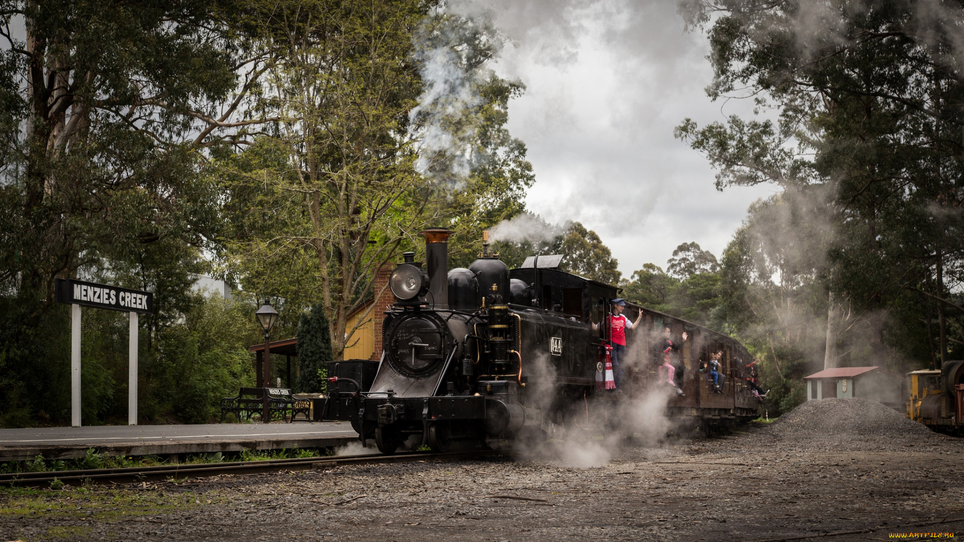 техника, паровозы, паровоз, железная, дорога, рельсы