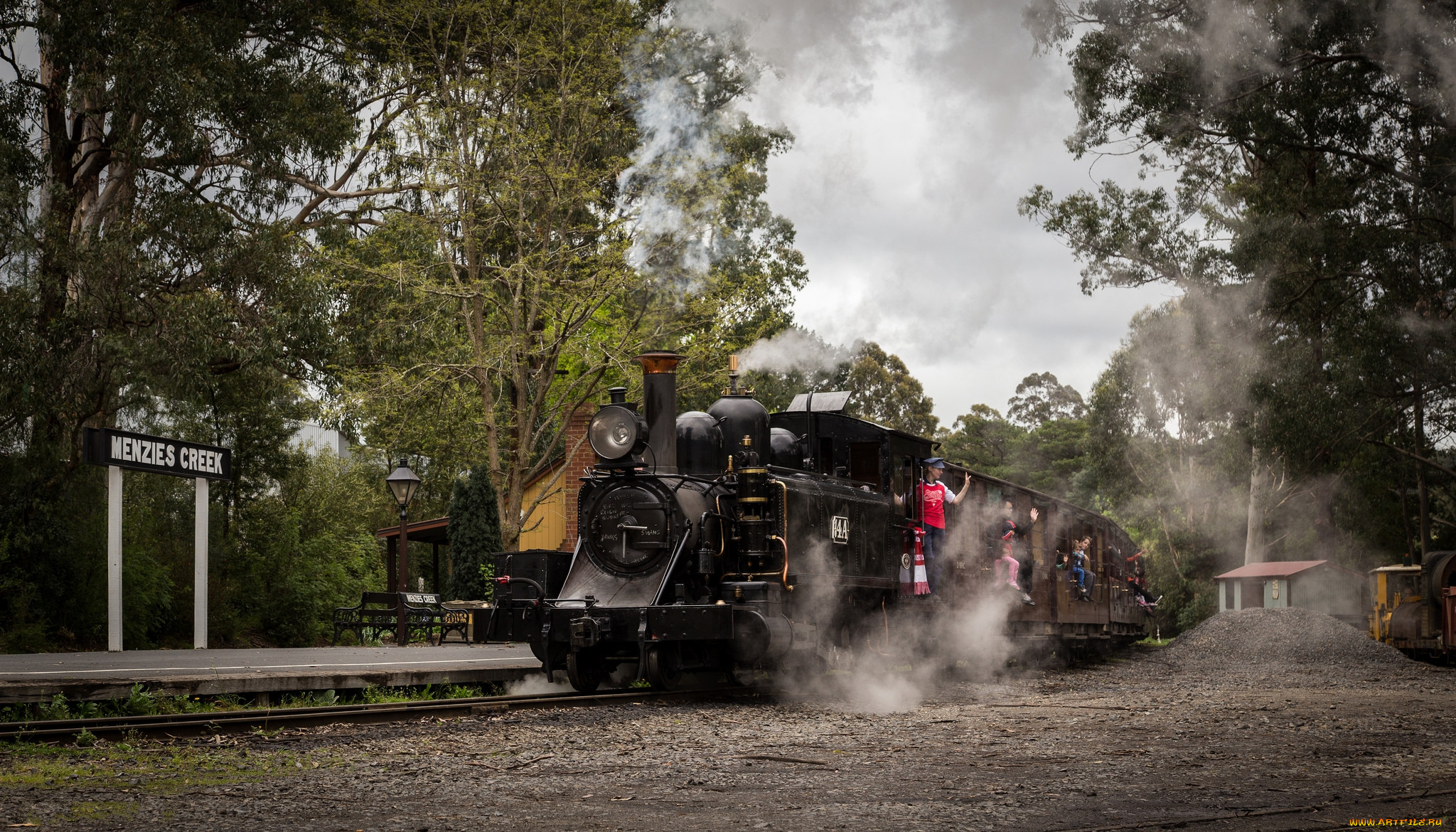техника, паровозы, паровоз, железная, дорога, рельсы