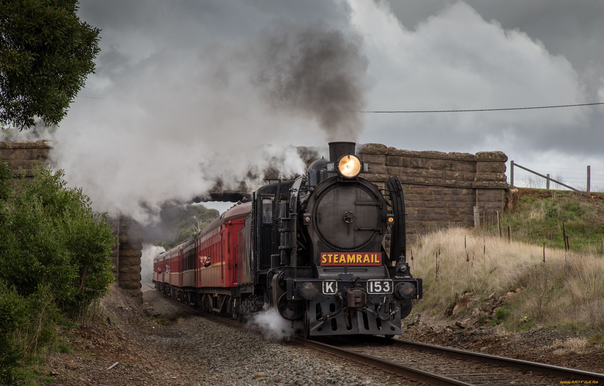 техника, паровозы, дорога, железная, паровоз, рельсы