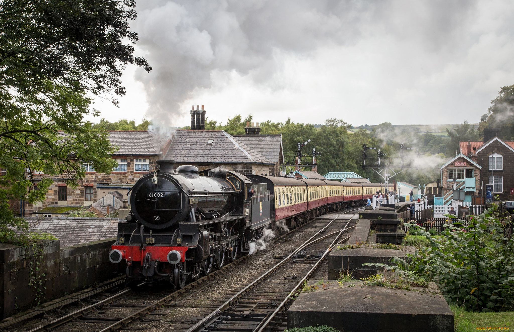 техника, паровозы, дорога, рельсы, паровоз, железная