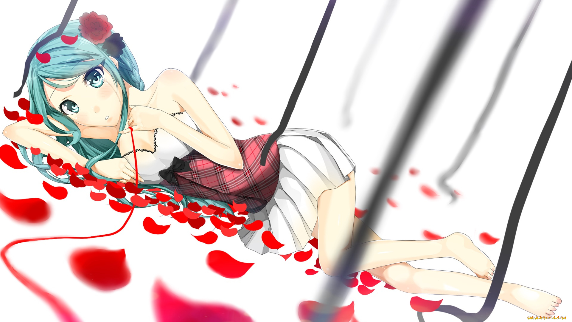 аниме, vocaloid, фон, взгляд, девушка