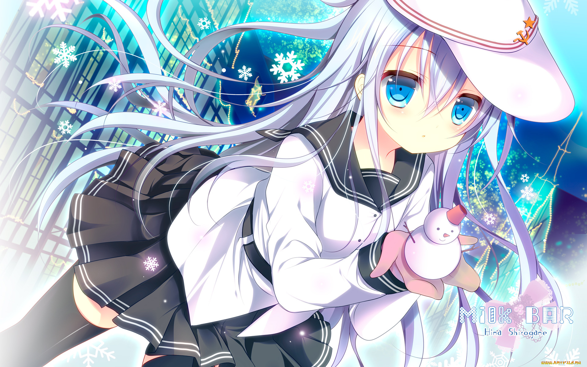 аниме, kantai, collection, фон, взгляд, девушка