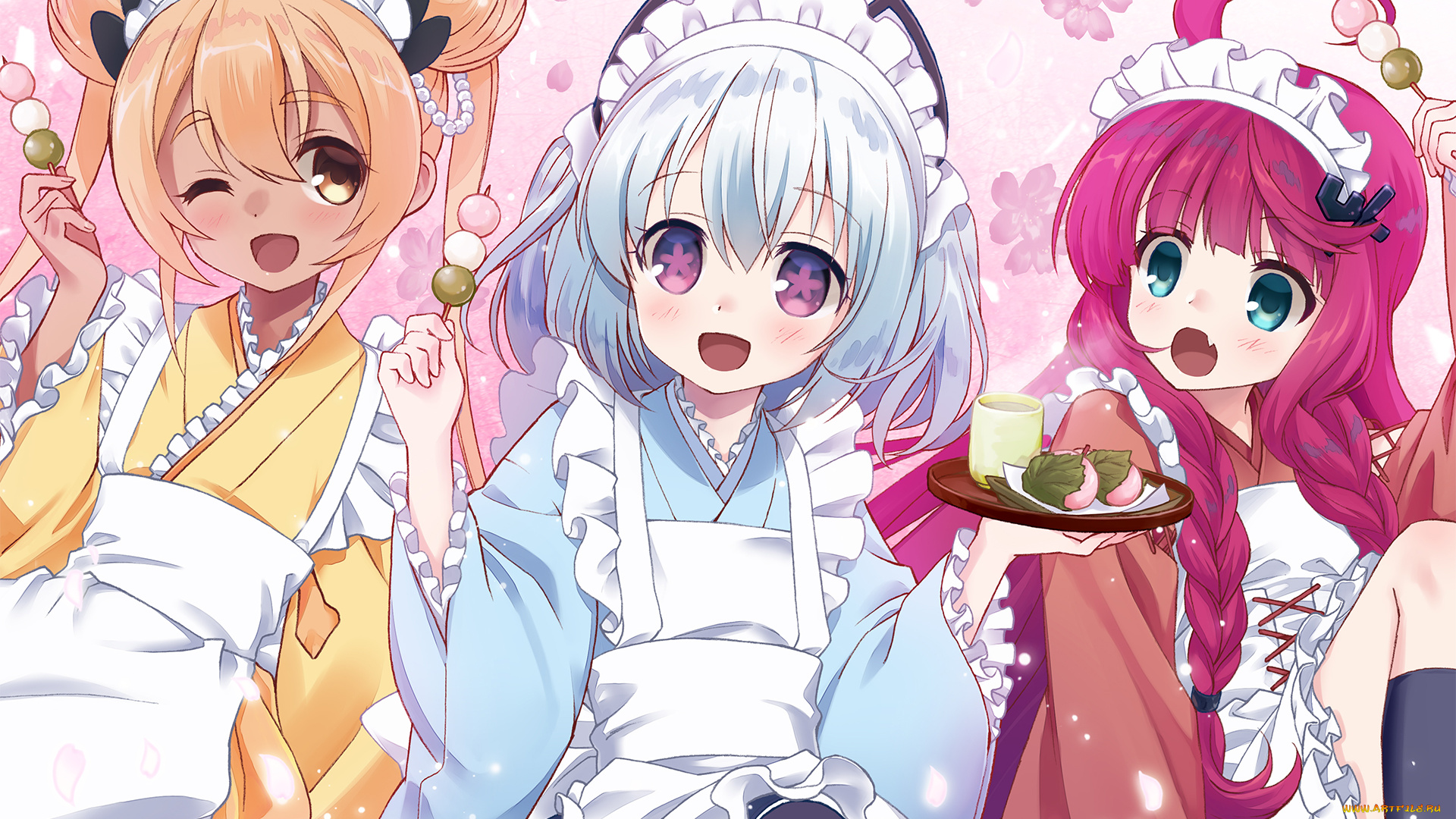 1000-chan, аниме, unknown, , другое, фон, взгляд, девушки