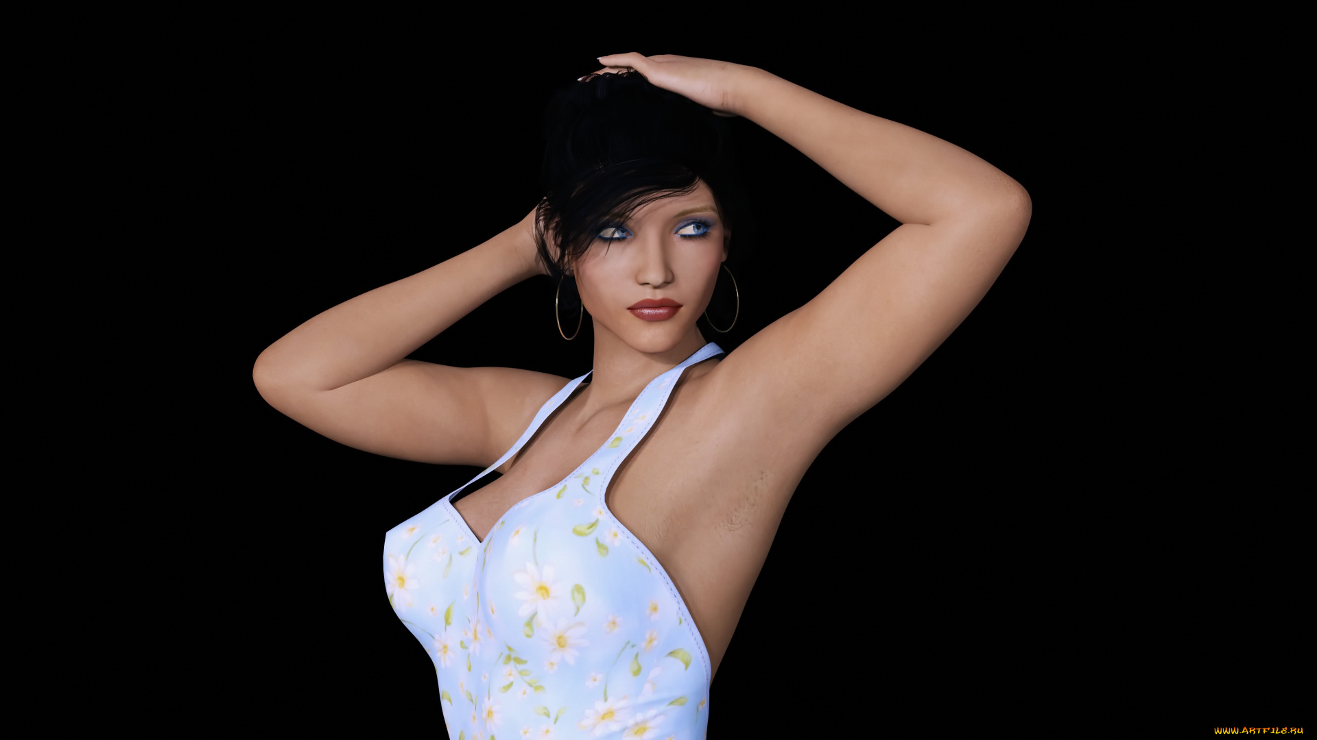 3д, графика, люди, , people, фон, взгляд, девушка