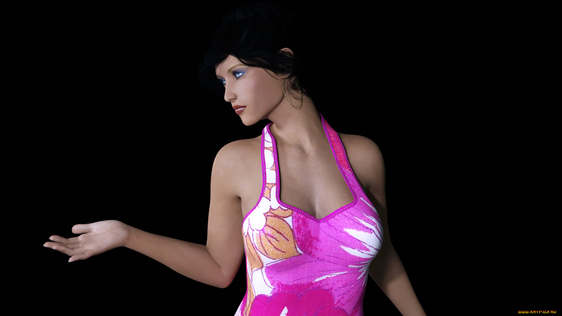 3д, графика, люди, , people, фон, взгляд, девушка