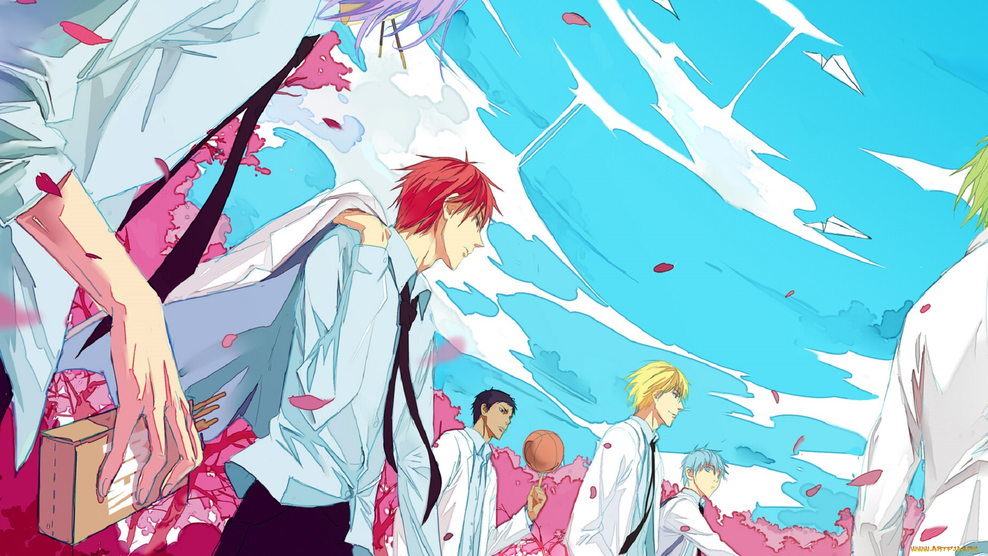 аниме, kuroko, no, baske, парни