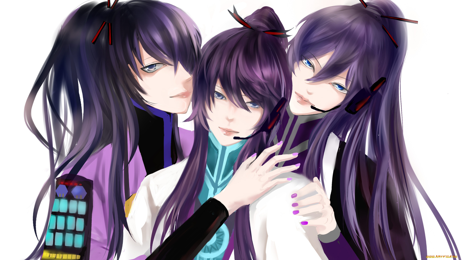 аниме, vocaloid, трое