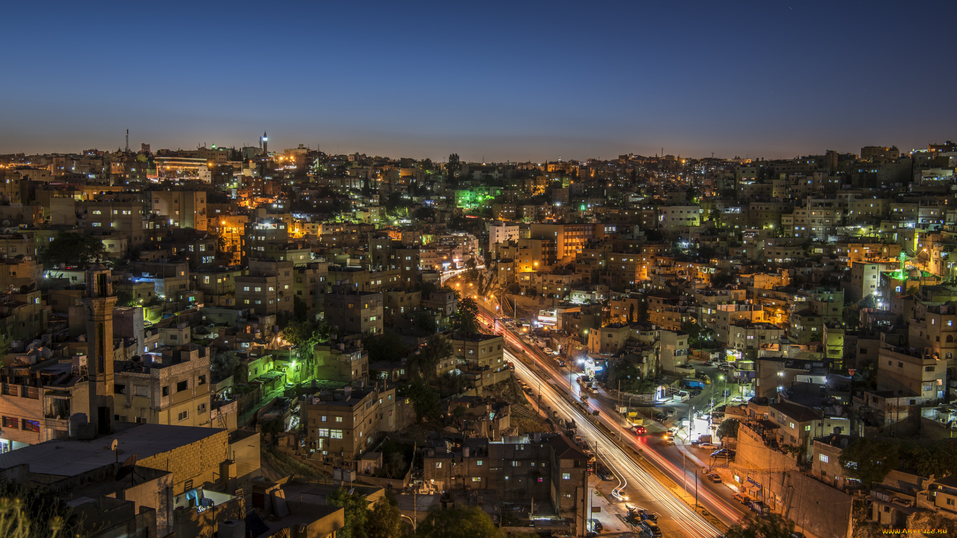 города, -, огни, ночного, города, огни, ночь