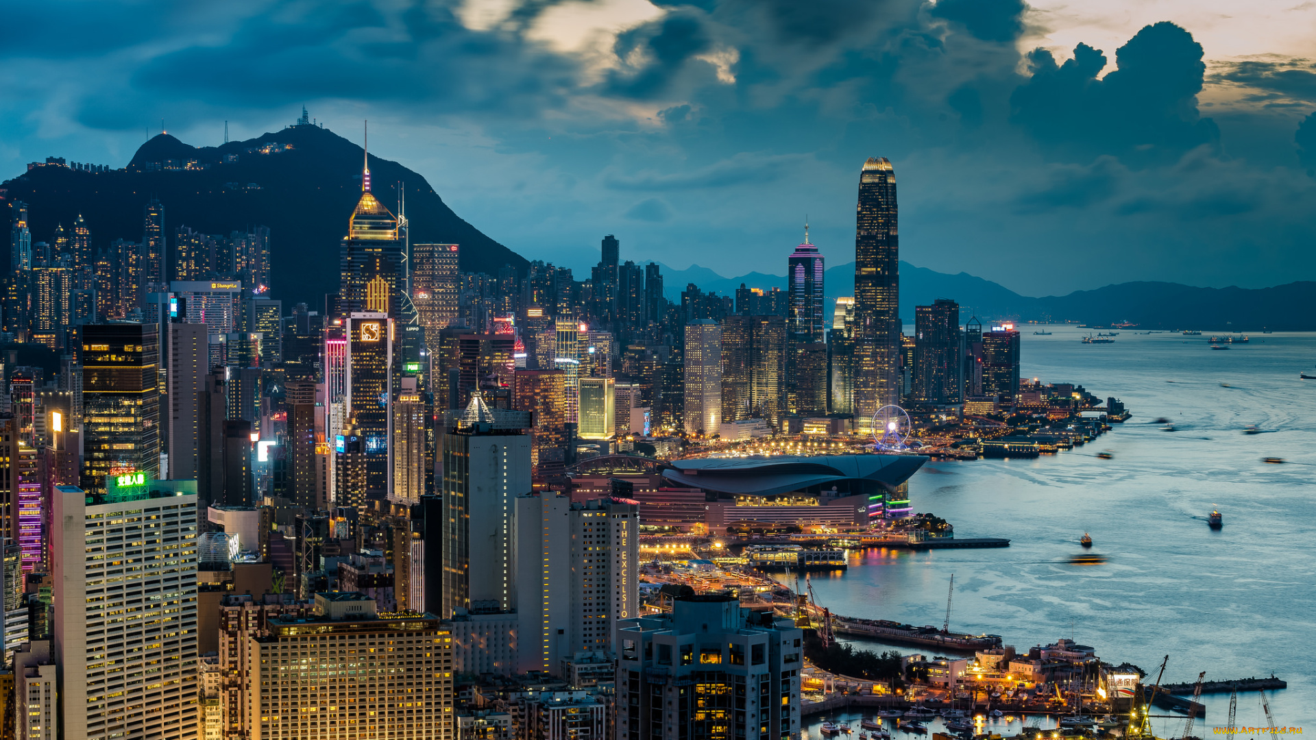 города, -, панорамы, побережье