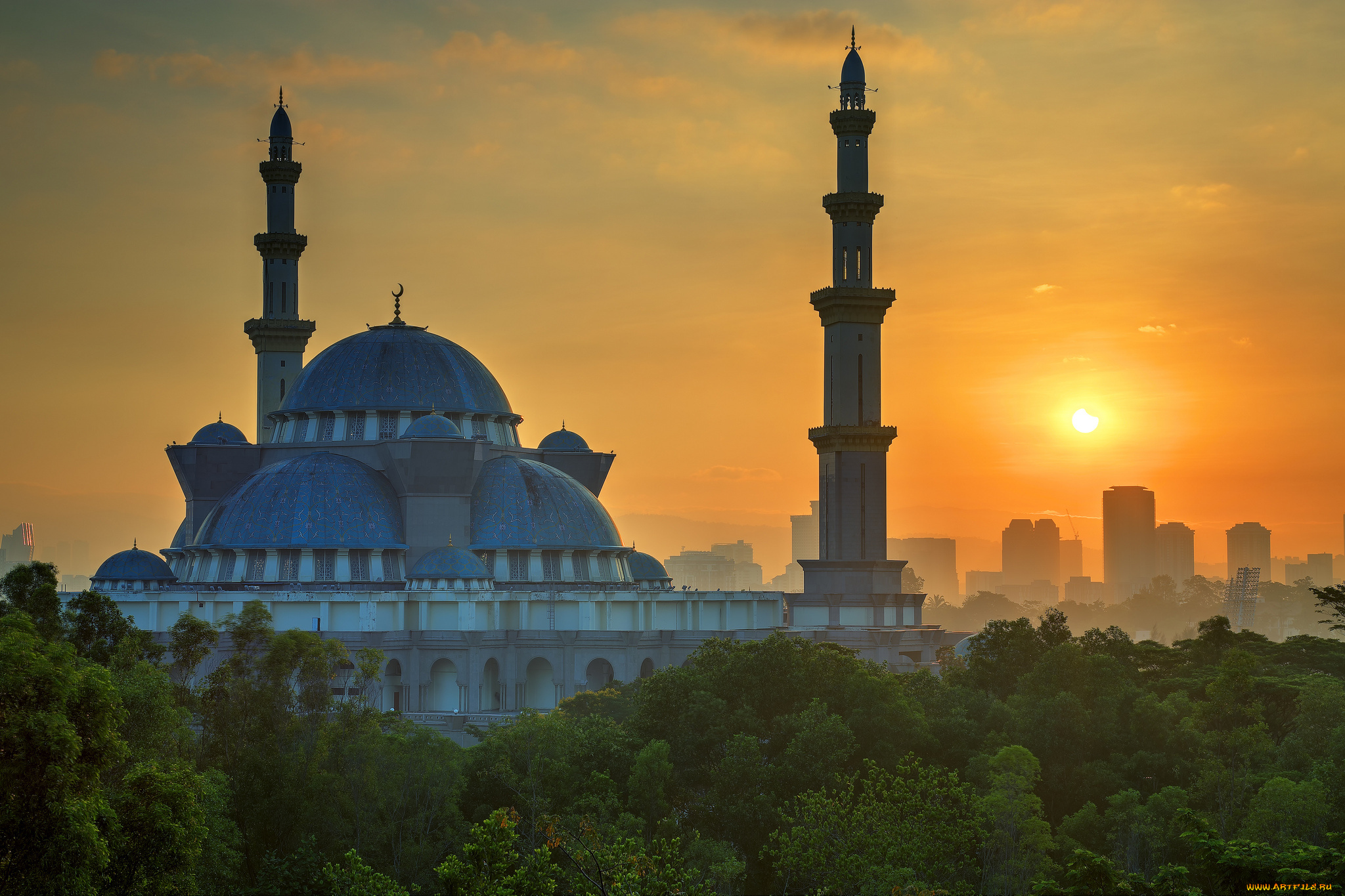 partial, solar, eclipse, in, kuala, lumpur, города, куала-лумпур, , малайзия, м4четь