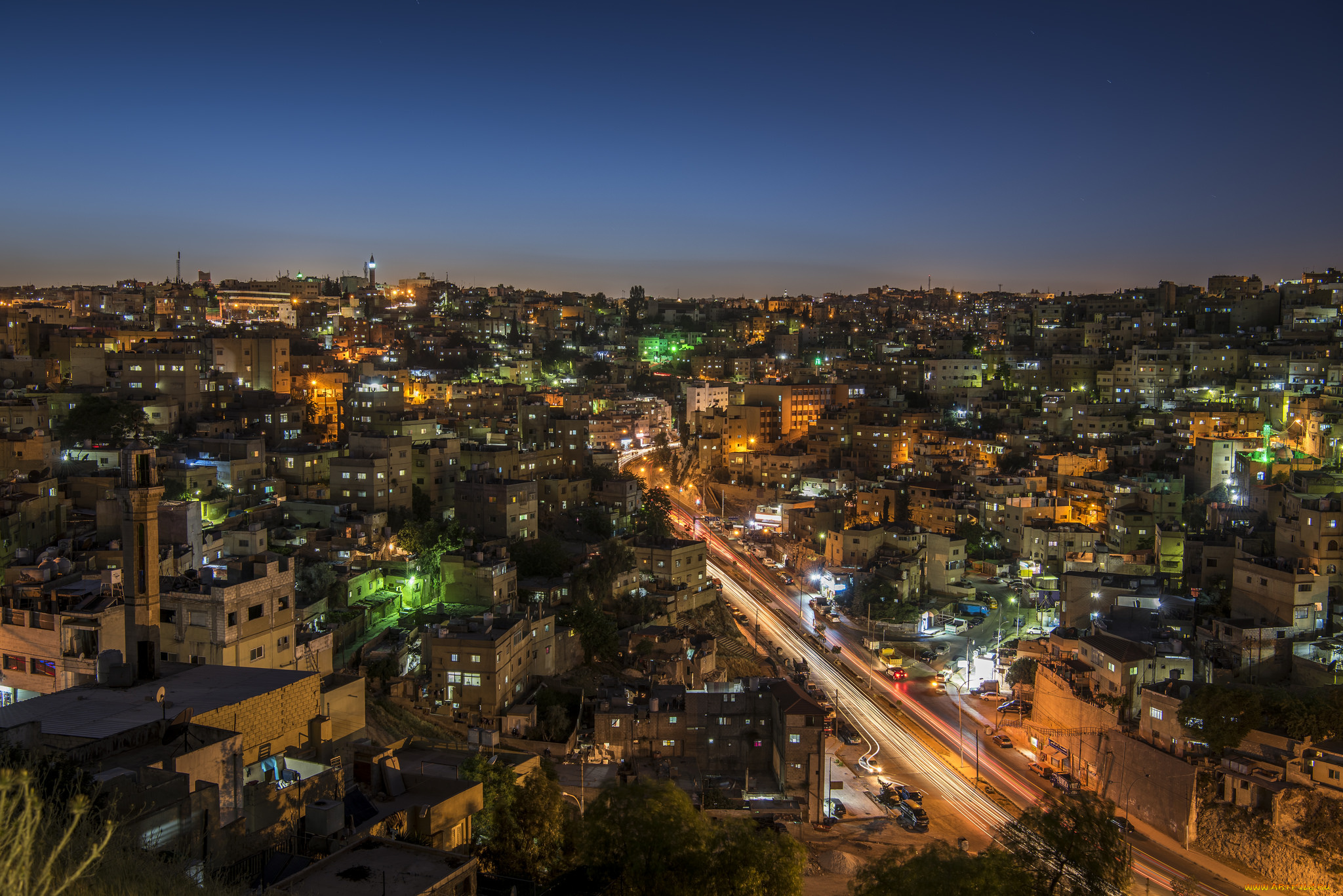 города, -, огни, ночного, города, огни, ночь