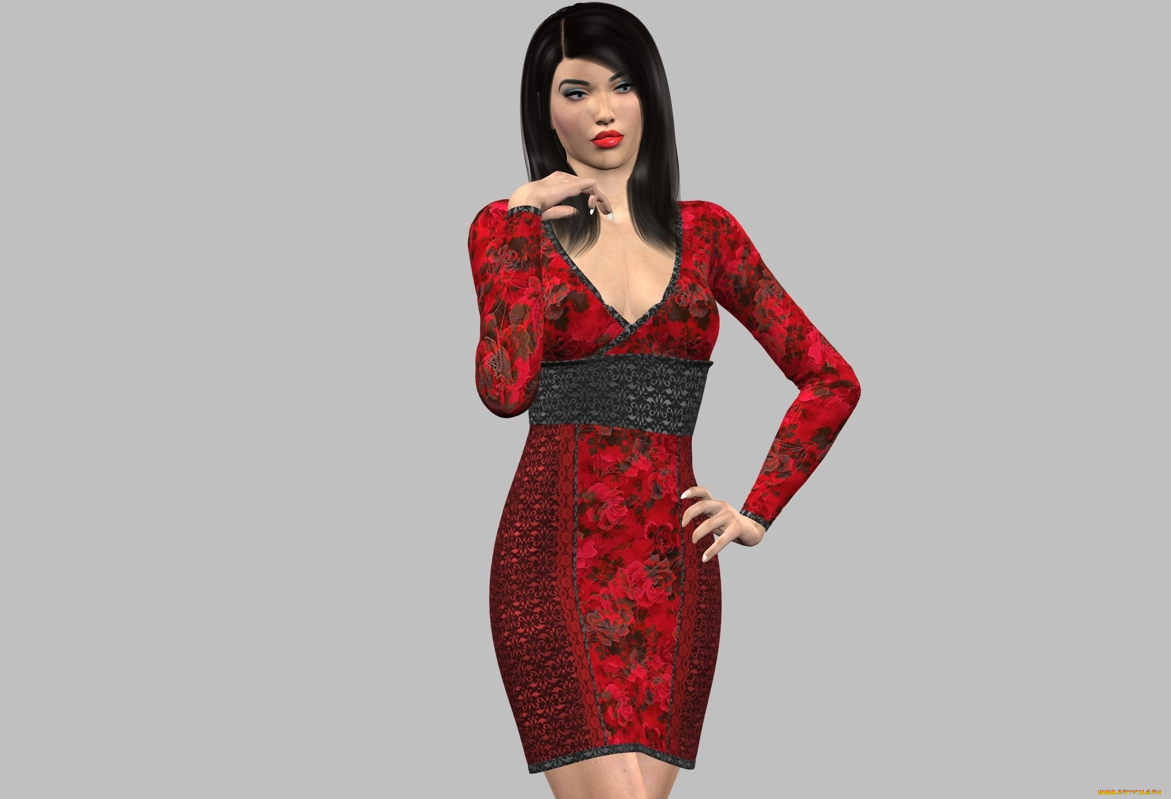 3д, графика, люди, , people, девушка, взгляд, фон