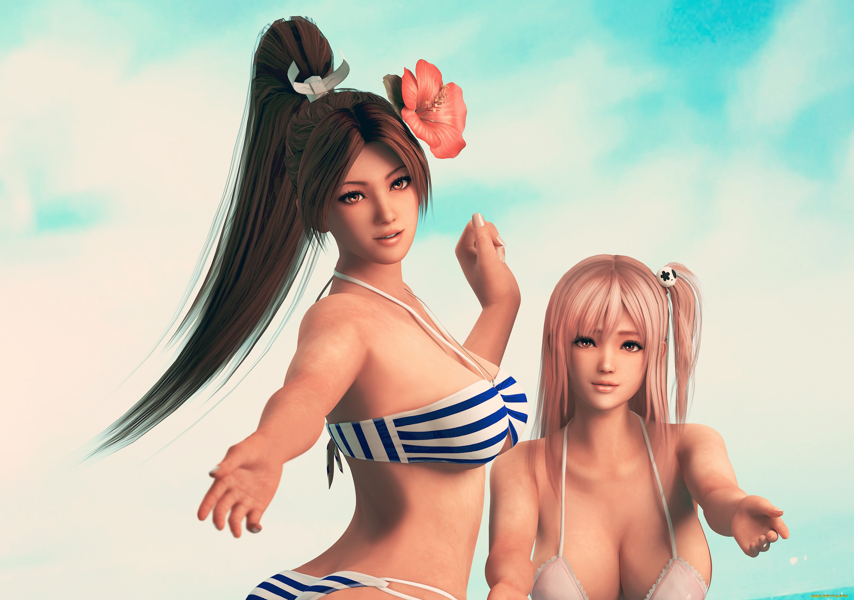 3д, графика, люди, , people, девушки, взгляд, фон