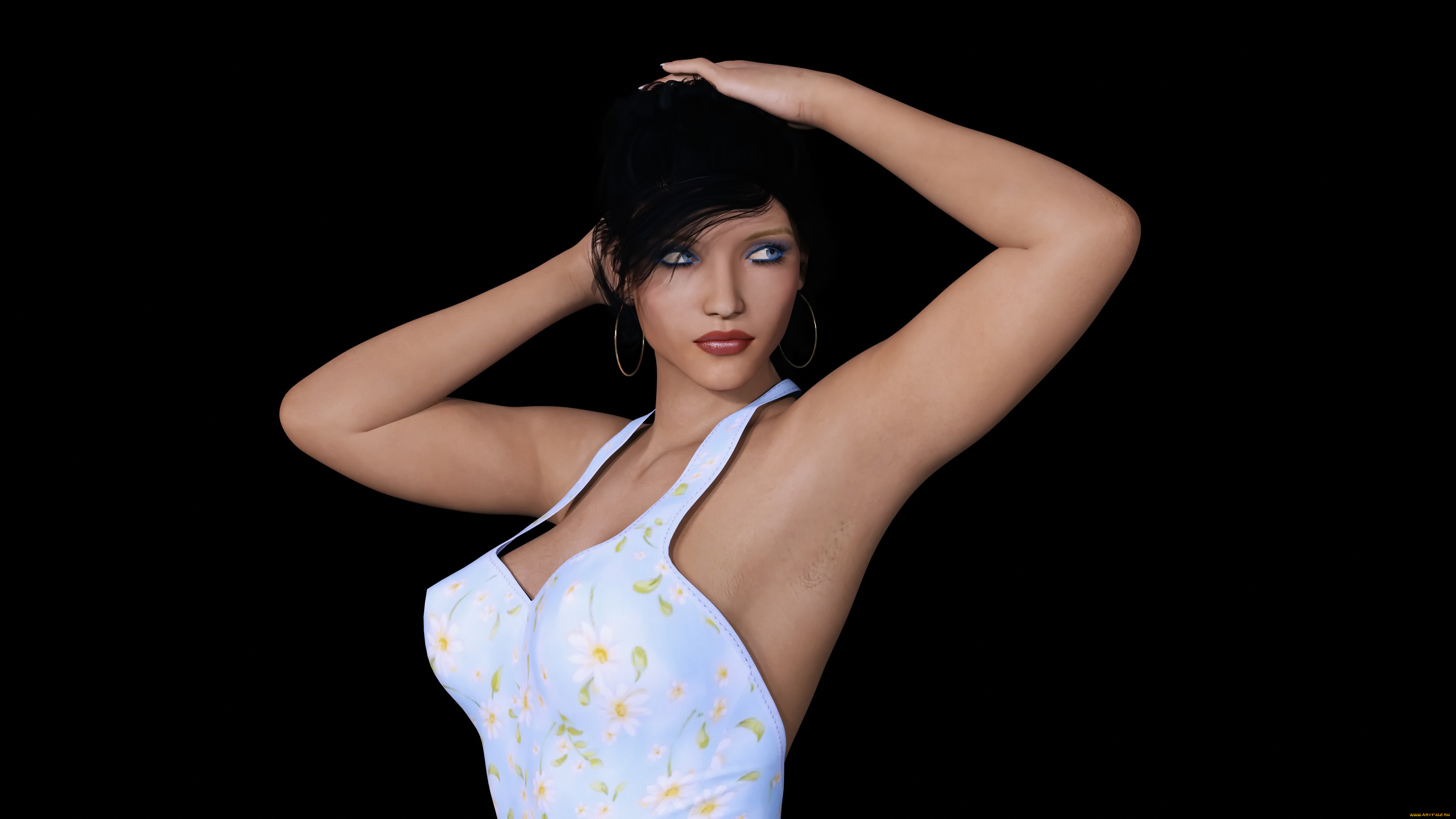 3д, графика, люди, , people, фон, взгляд, девушка