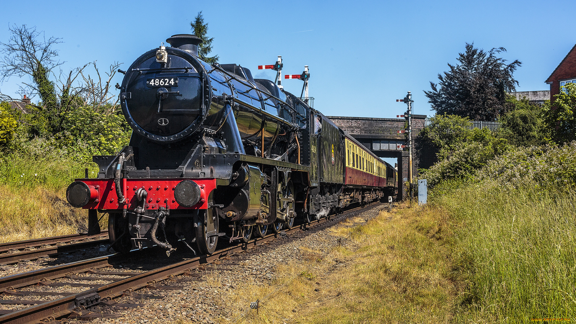 техника, паровозы, локомотив, состав