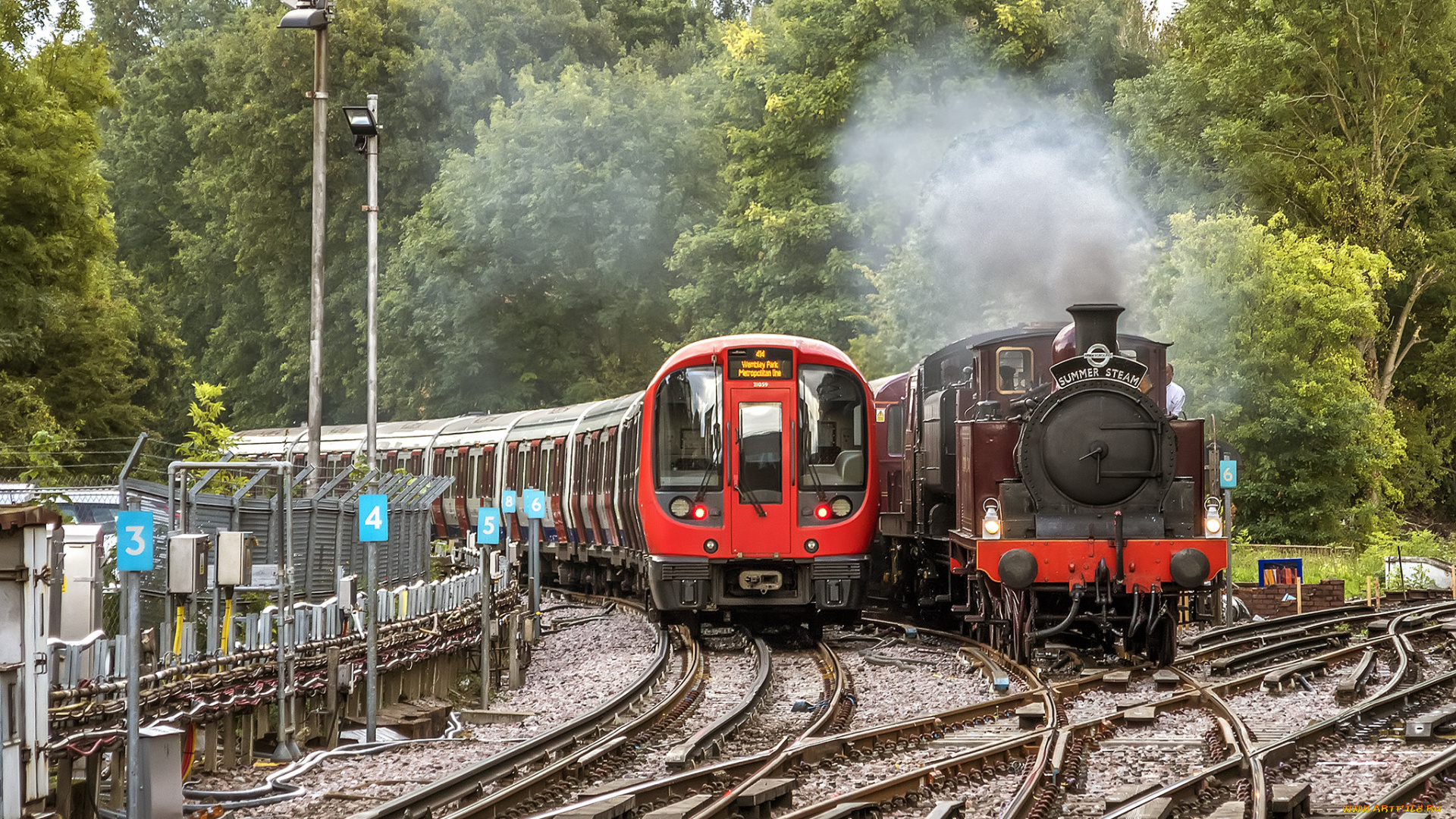 техника, паровозы, локомотив, состав