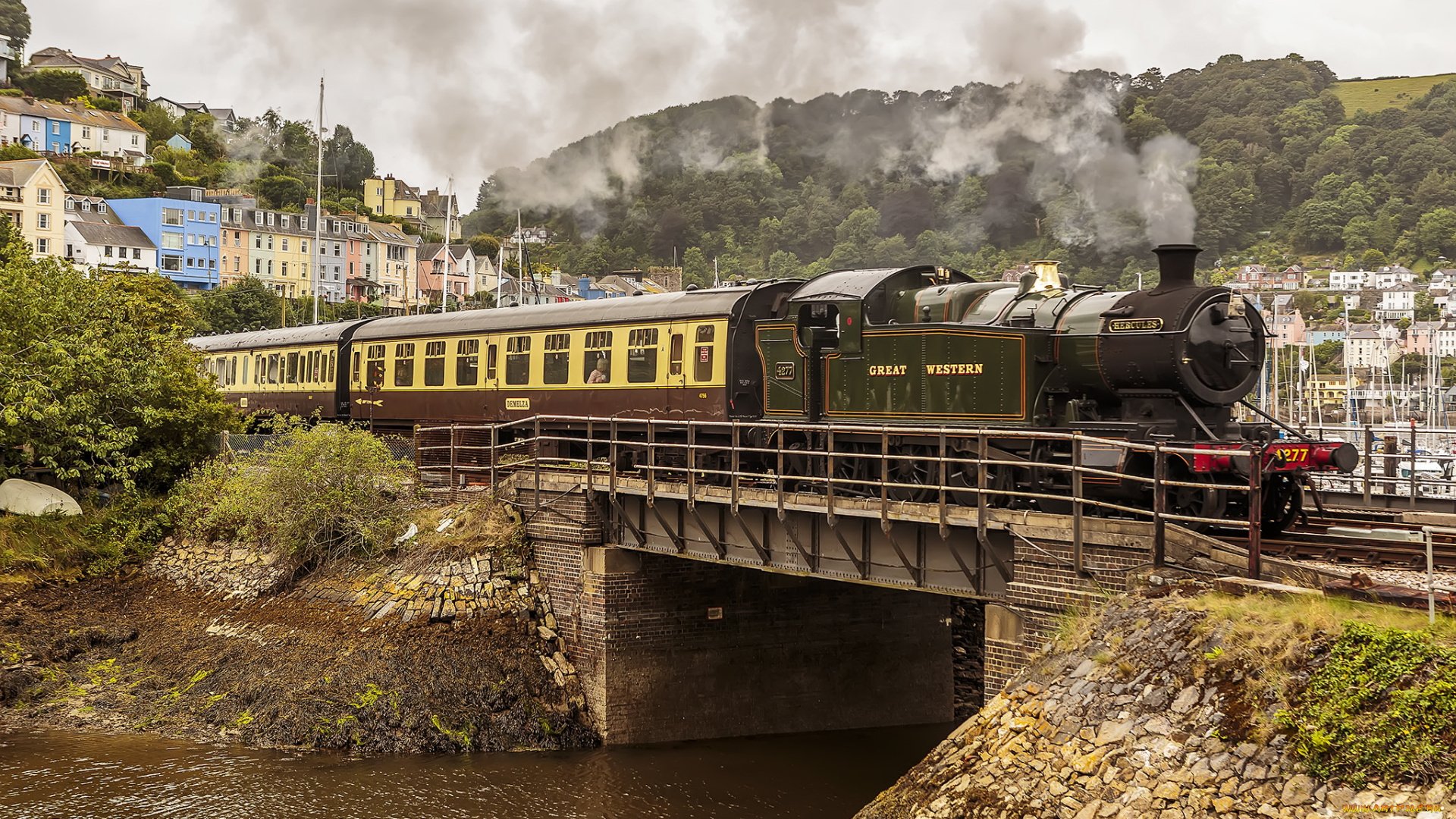 техника, паровозы, локомотив, состав