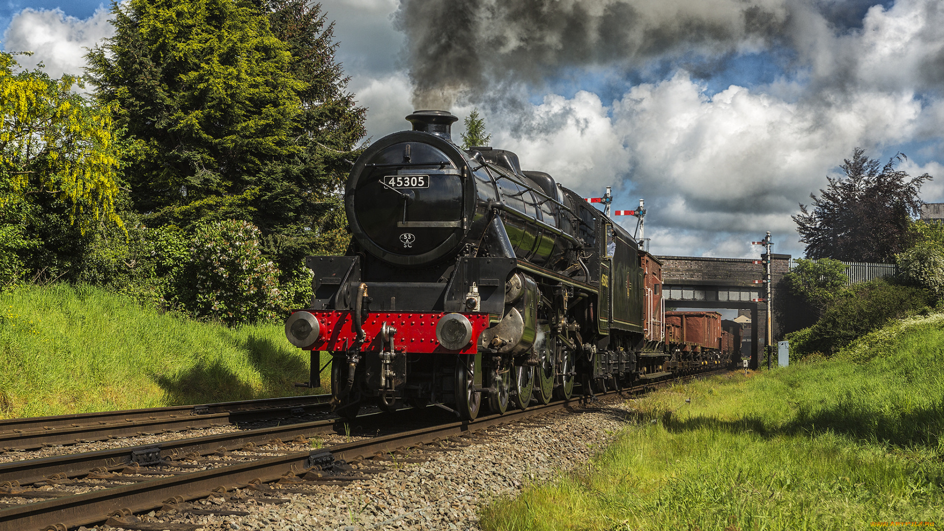 техника, паровозы, локомотив, состав