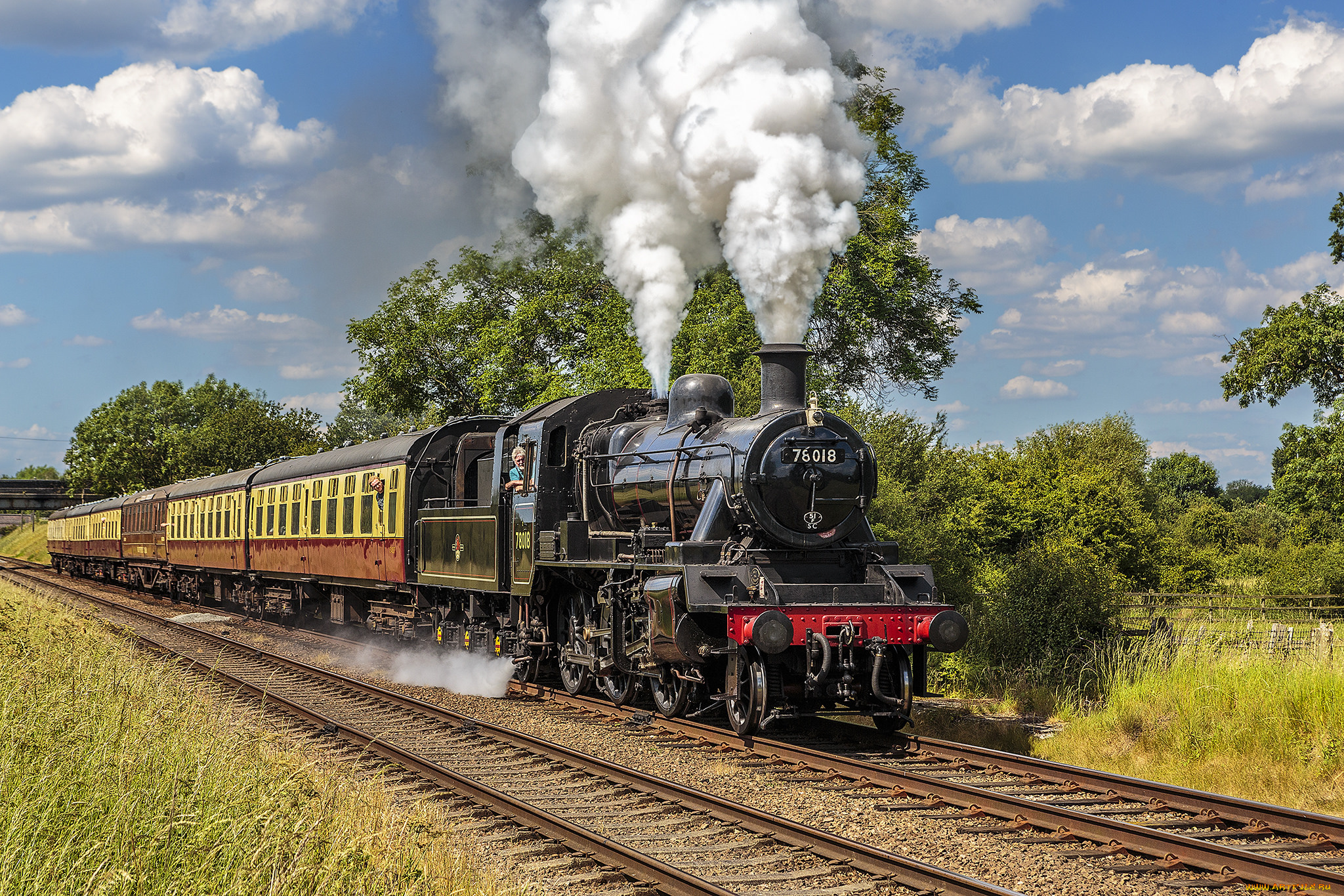 техника, паровозы, локомотив, состав