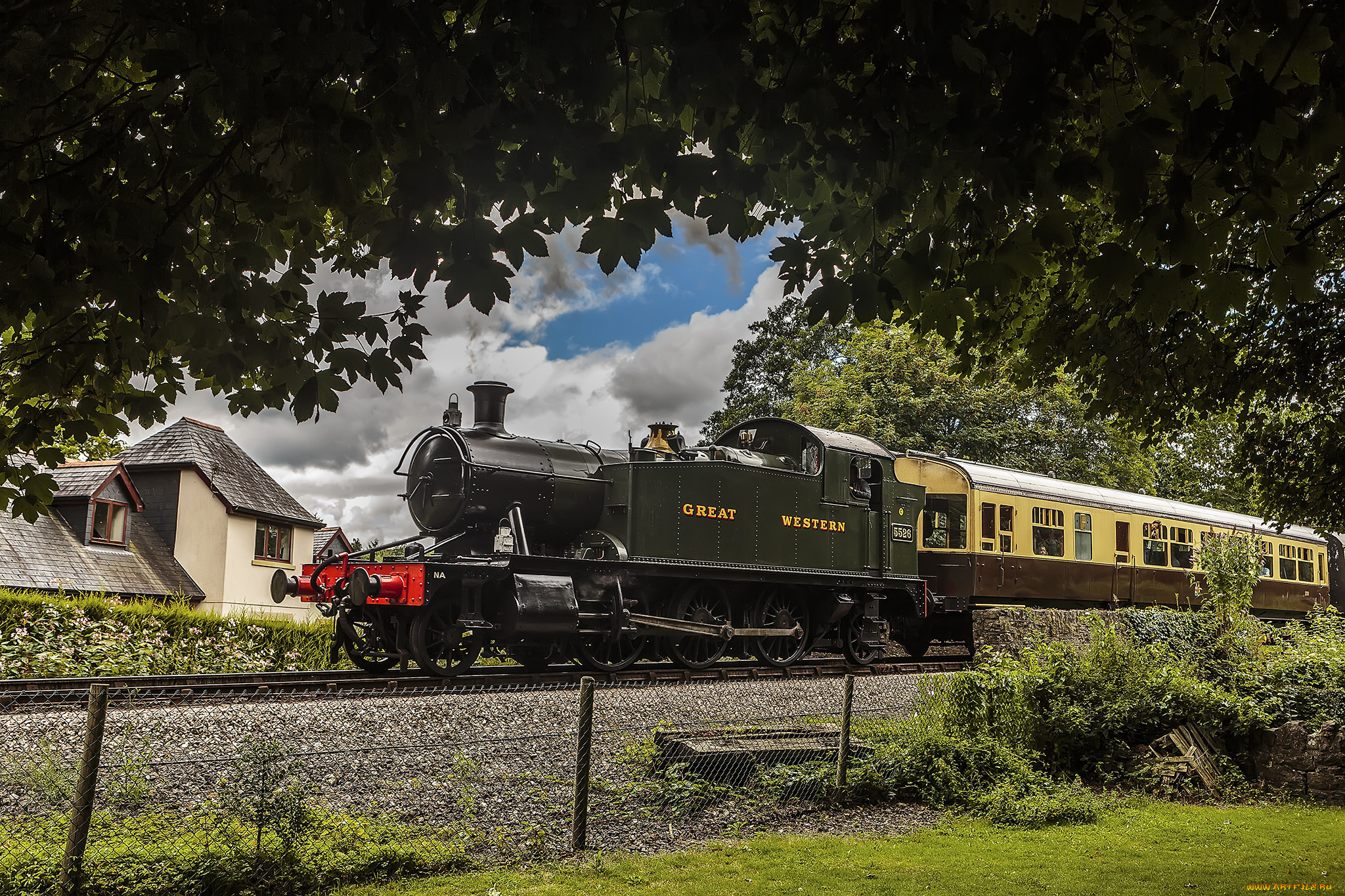 техника, паровозы, локомотив, состав