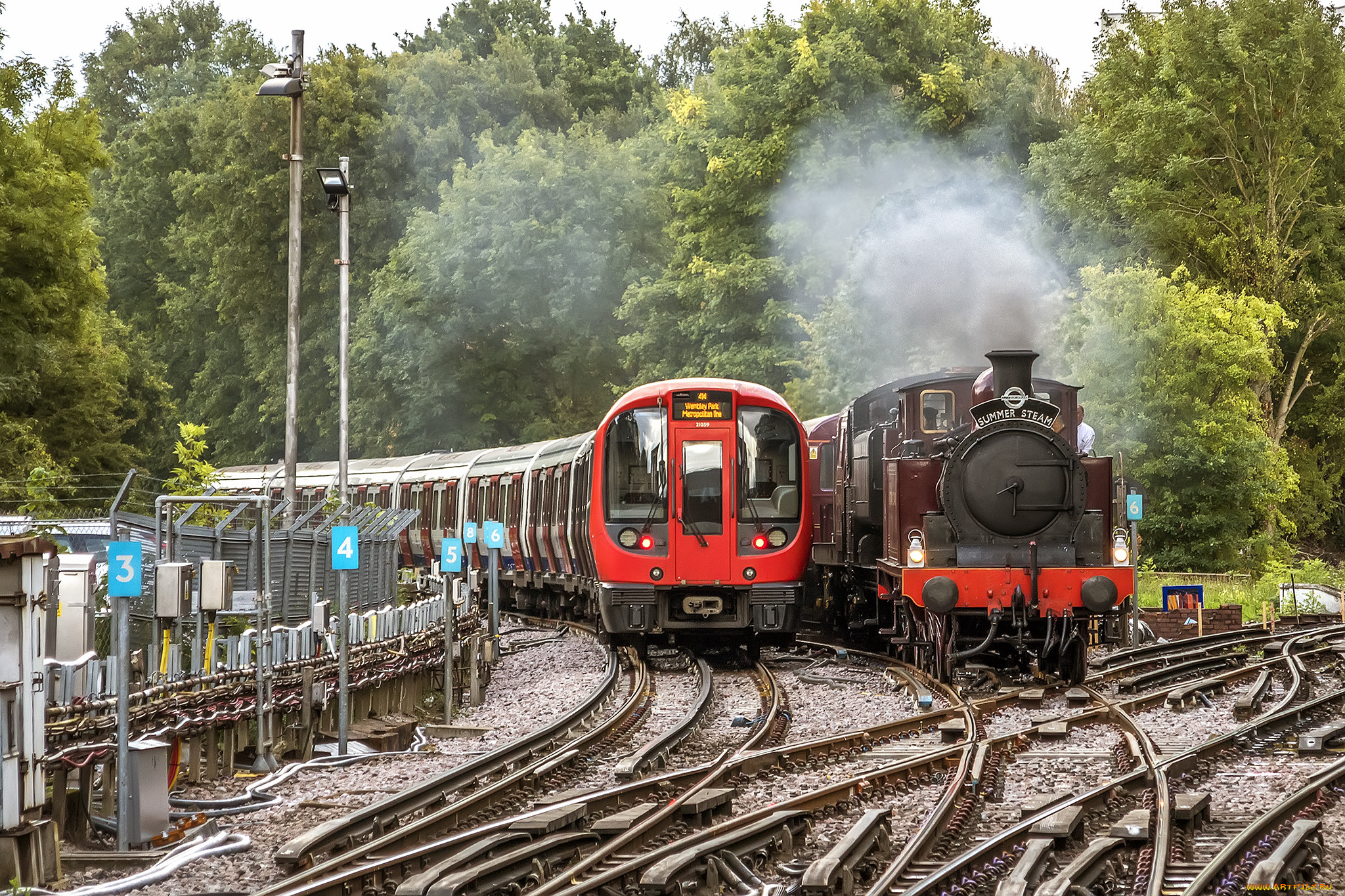 техника, паровозы, локомотив, состав