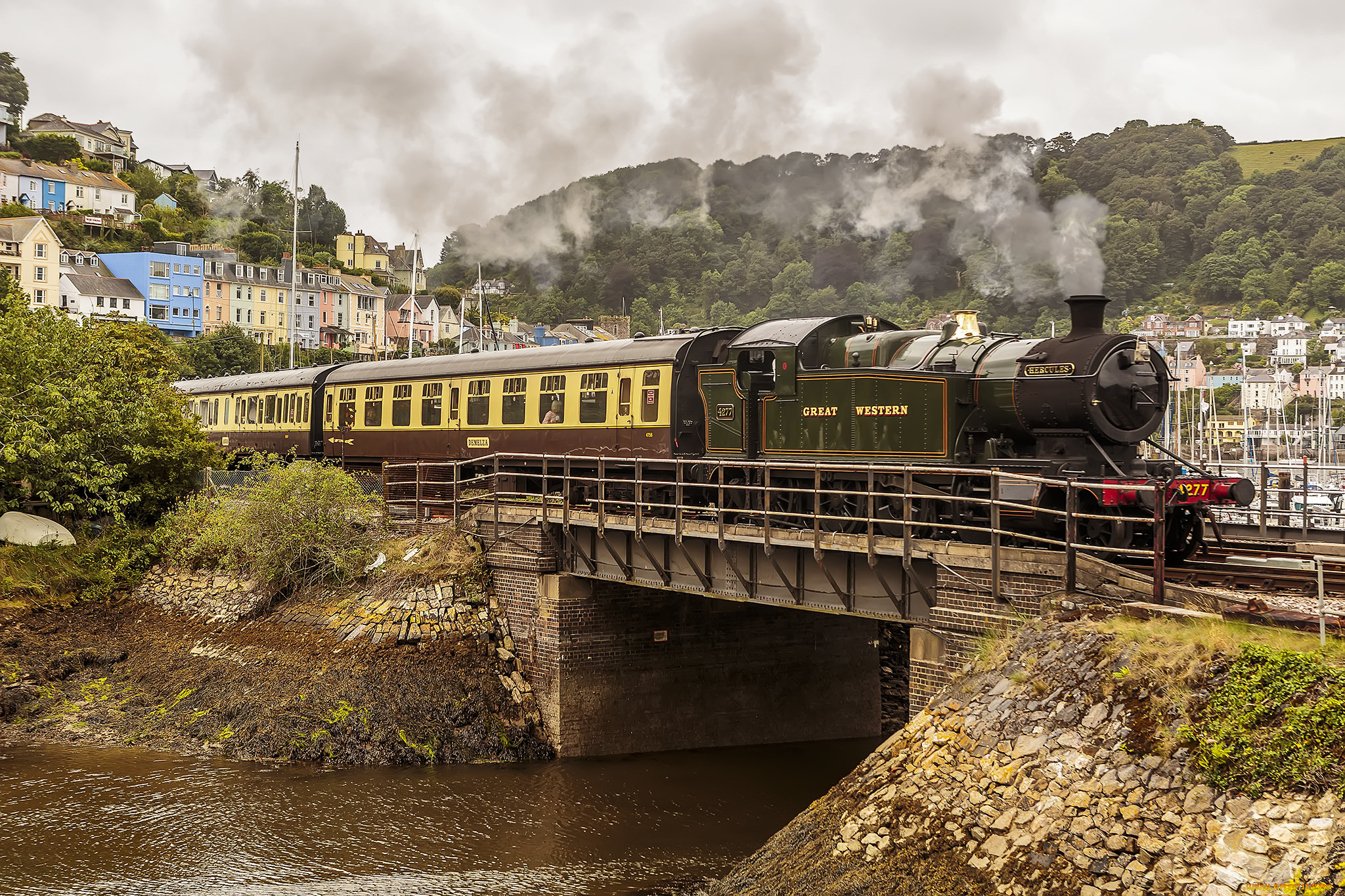 техника, паровозы, локомотив, состав