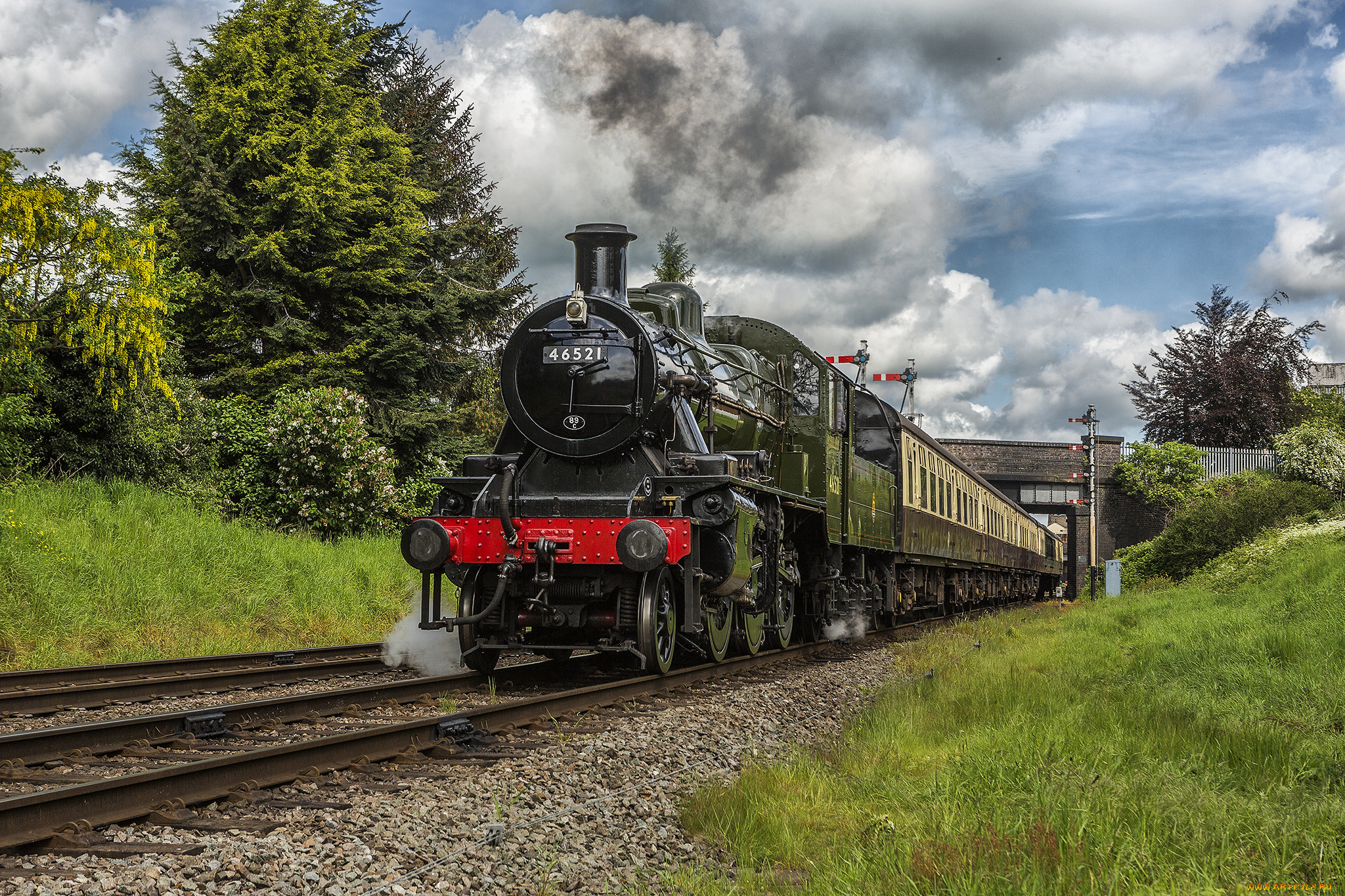 техника, паровозы, локомотив, состав