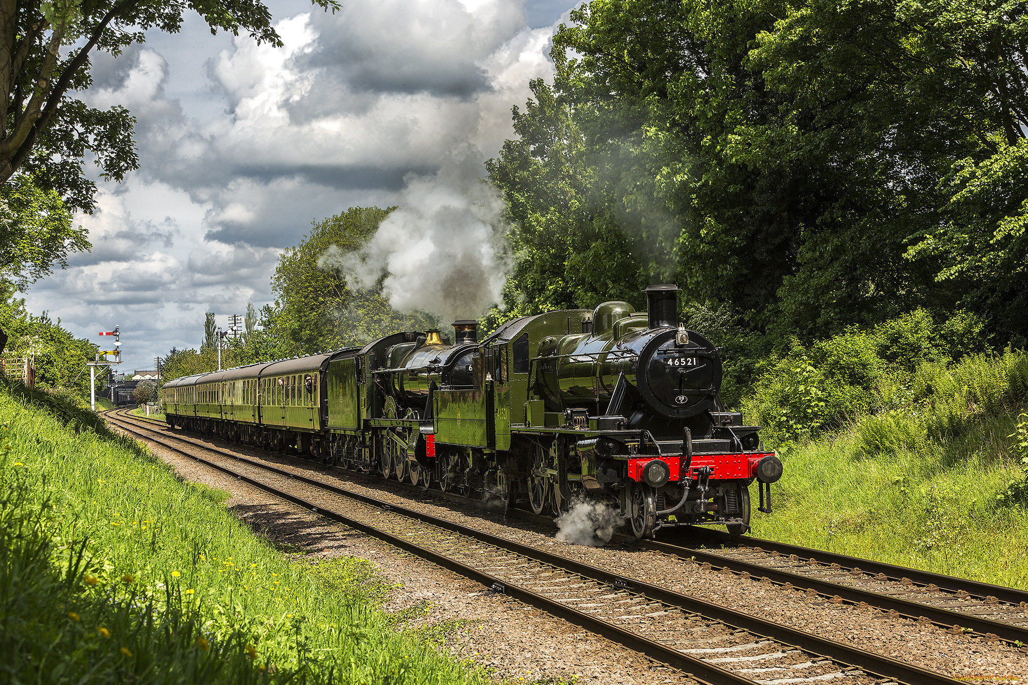 техника, паровозы, локомотив, состав