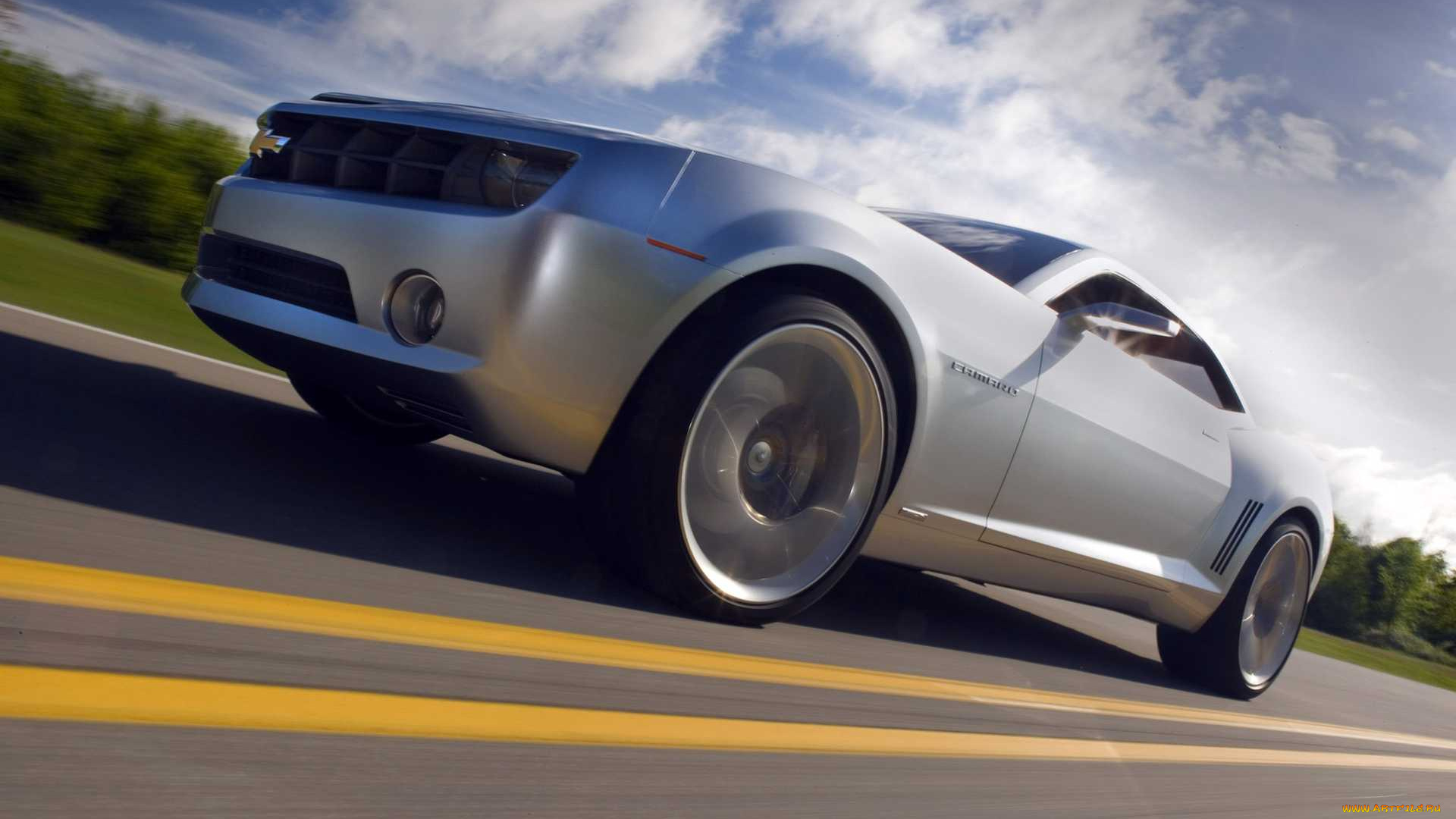 автомобили, camaro, шевроле, камаро, серебристый, скорость