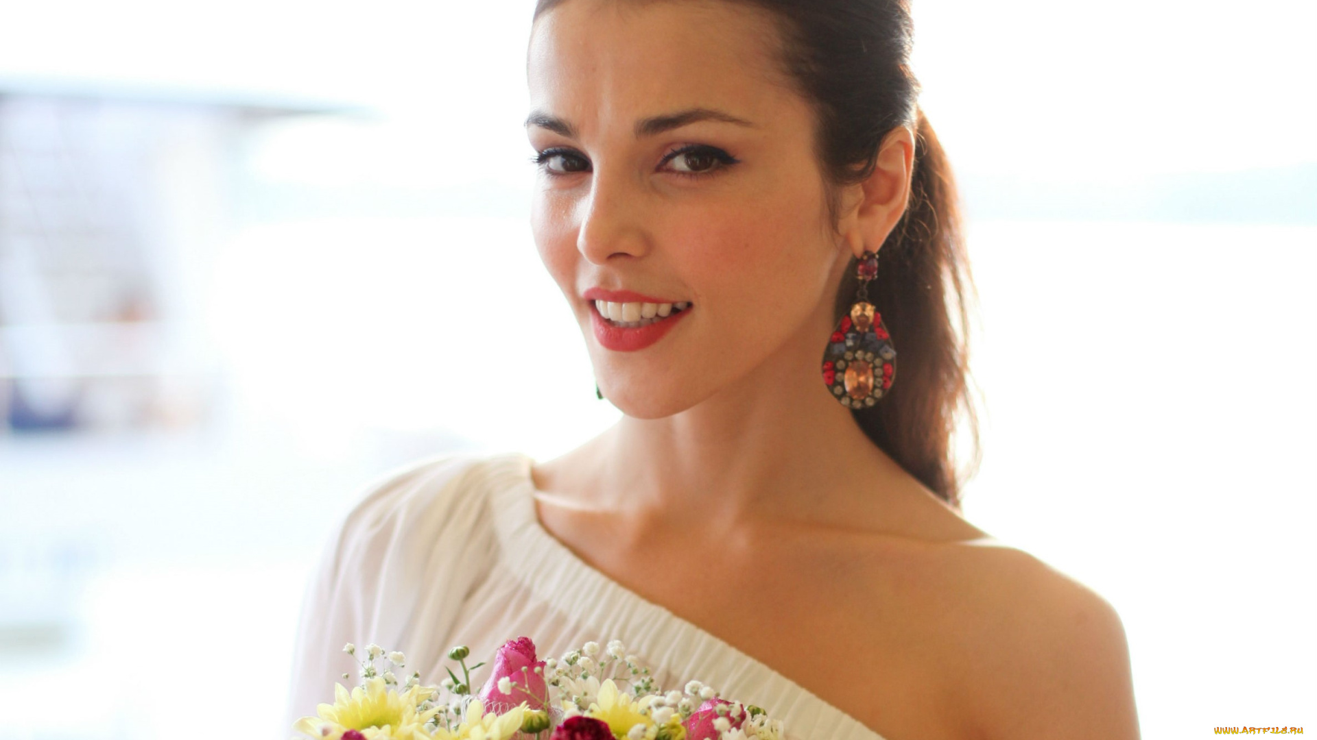 музыка, сати, казанова, певица, лицо, серьги, букет