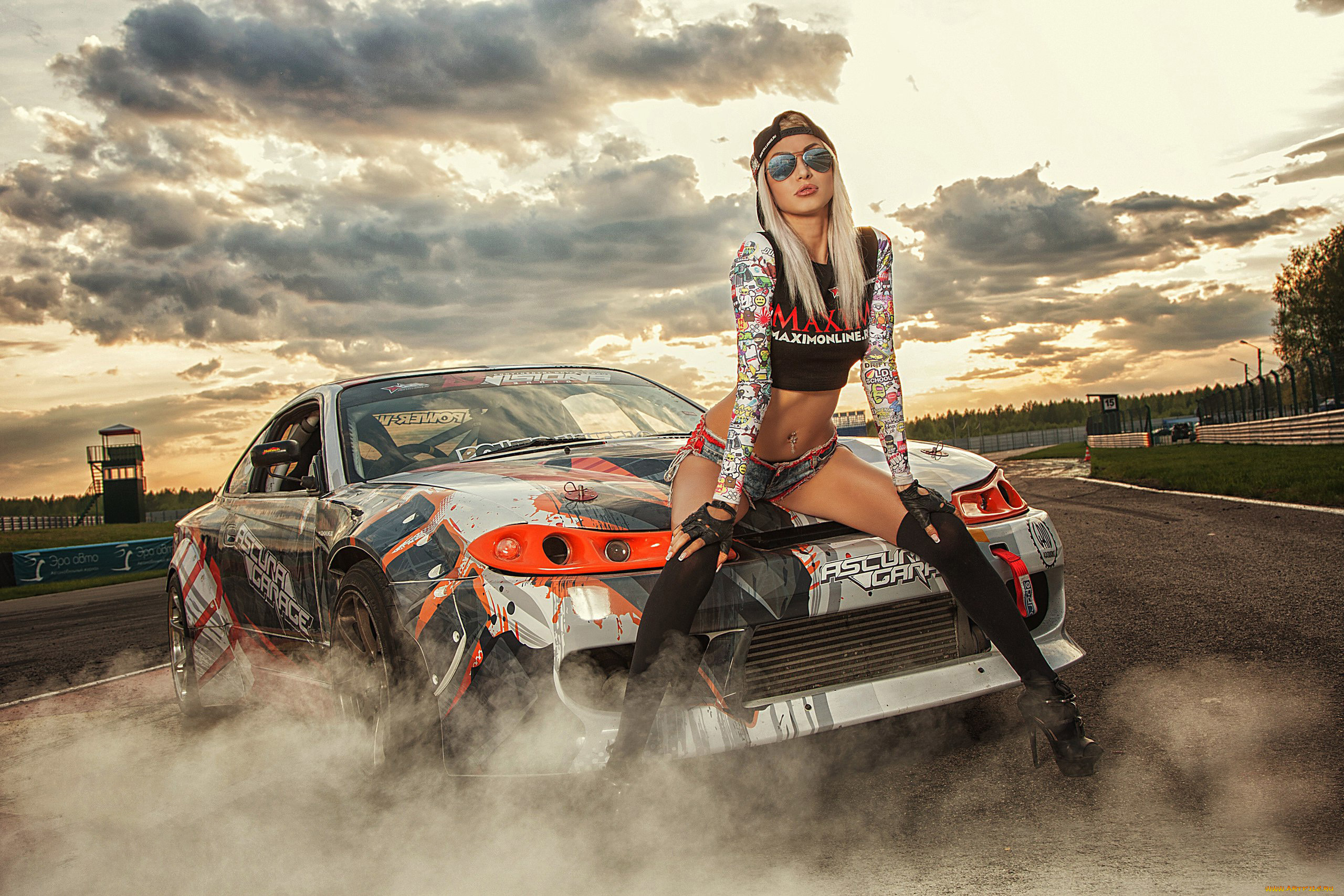 автомобили, -авто, с, девушками, красивая, девушка