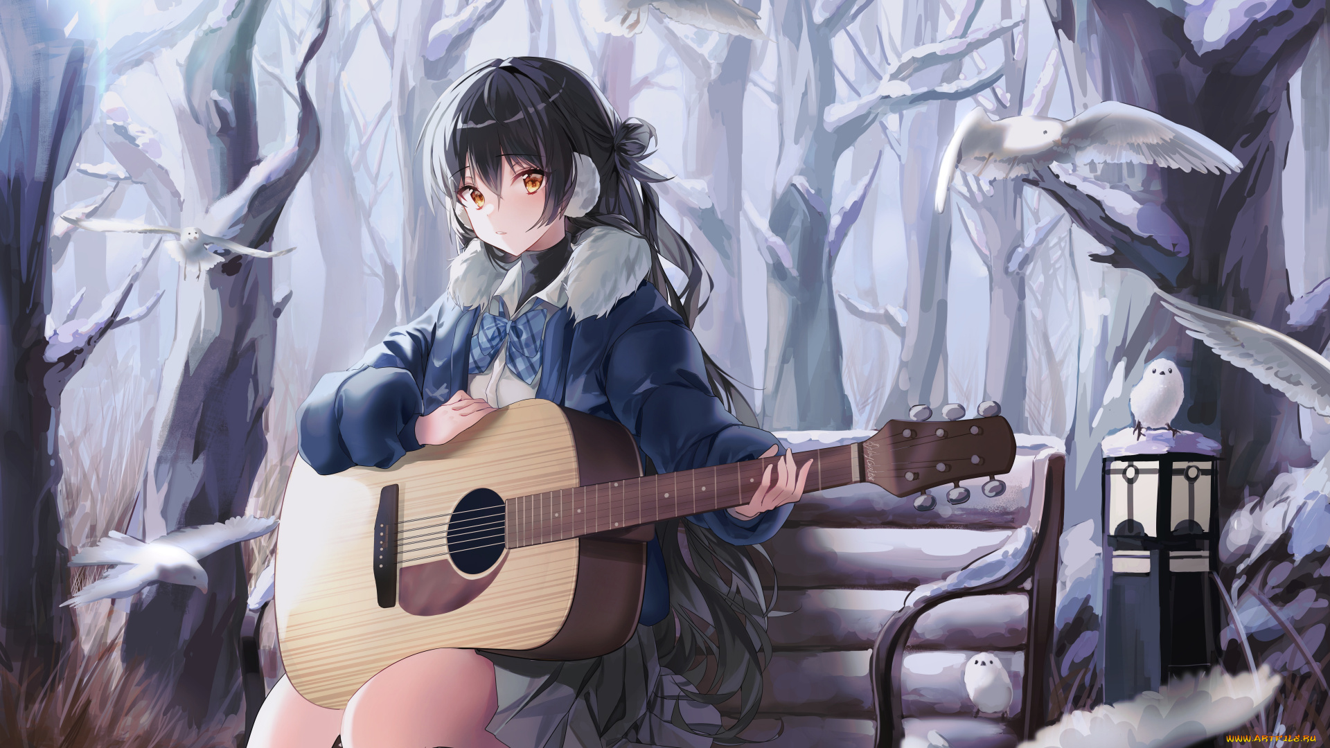 аниме, музыка, девушка