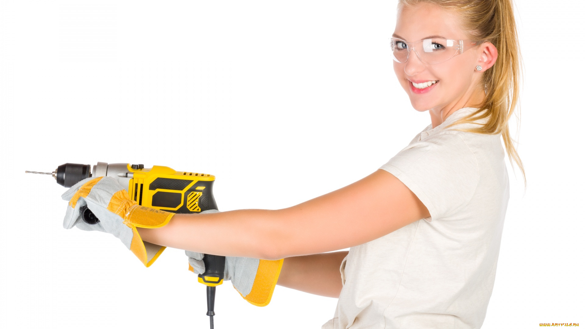 девушки, -, блондинки, , светловолосые, блондинка, дрель