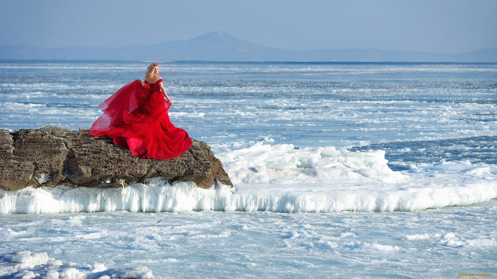 девушки, -, блондинки, , светловолосые, море, скала, блондинка