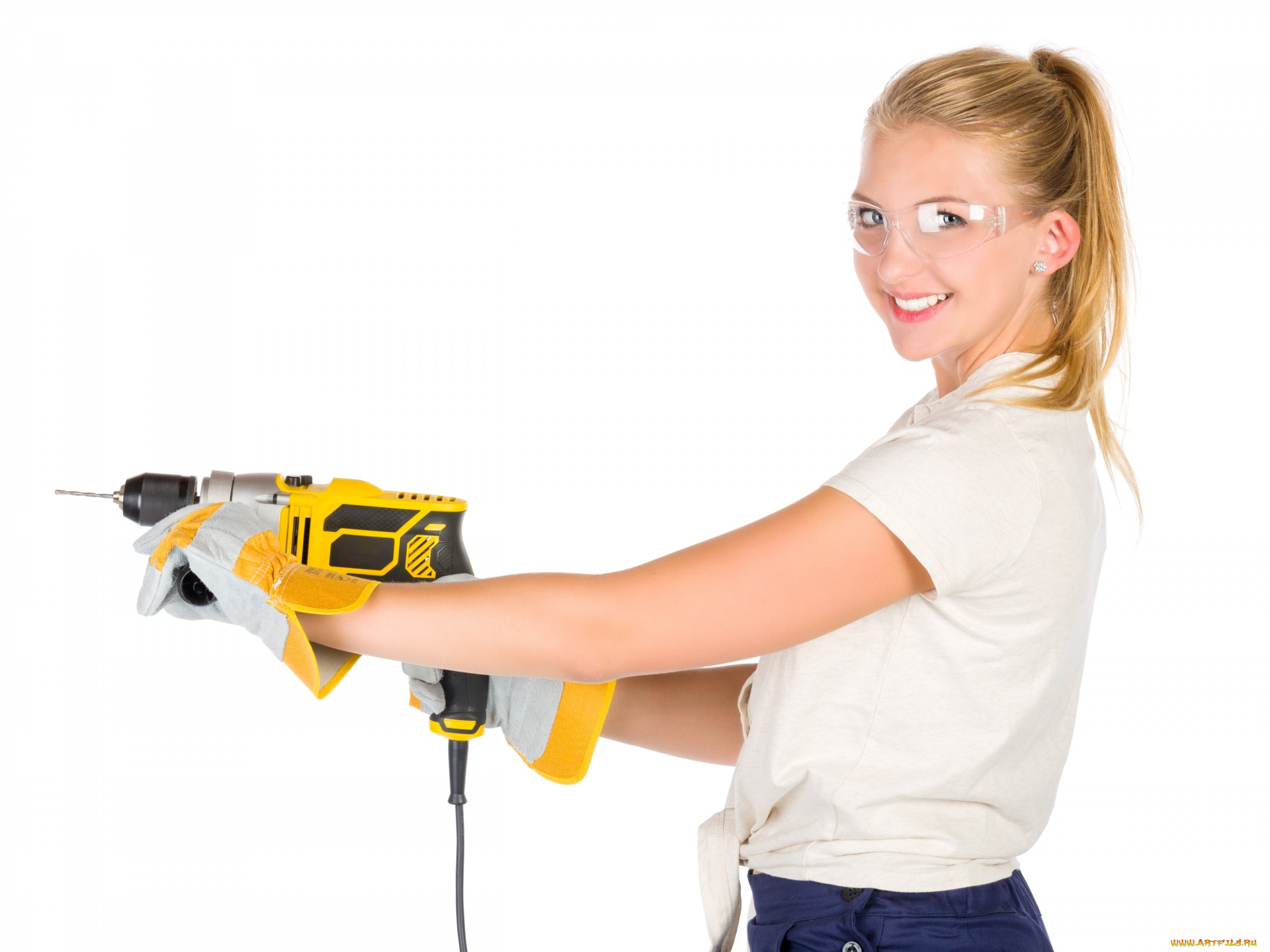 девушки, -, блондинки, , светловолосые, блондинка, дрель