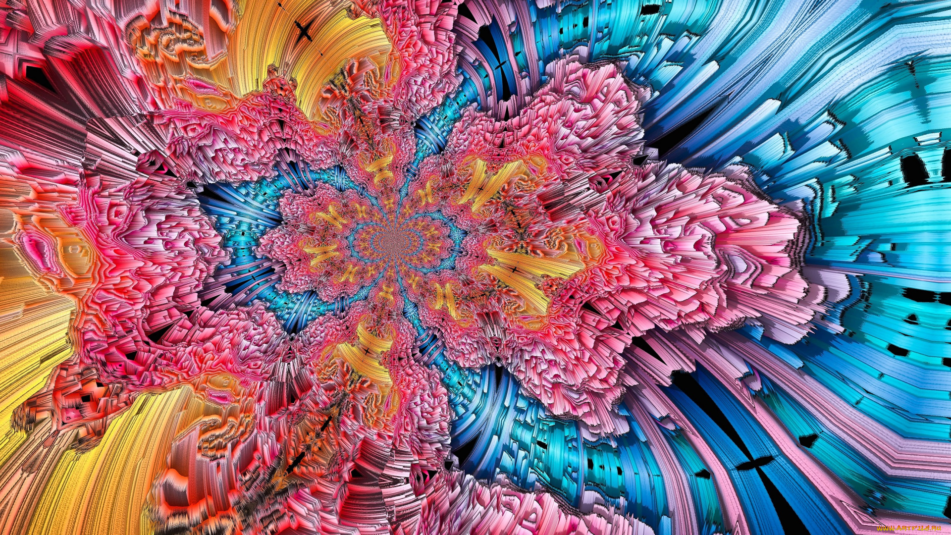 3д, графика, абстракция, , abstract, кристаллы, цвета