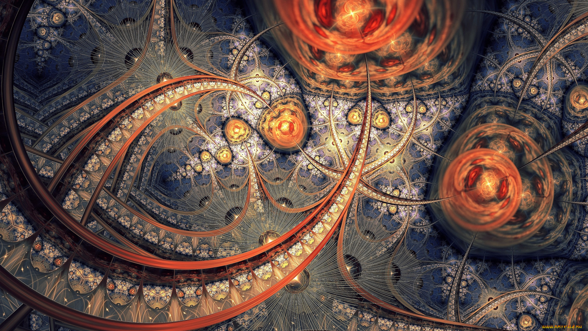 3д, графика, абстракция, , abstract, круги, линии, узор