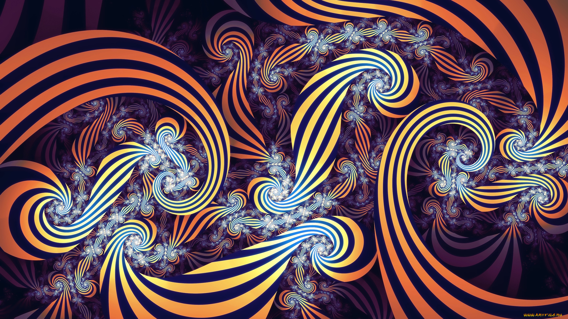 3д, графика, фракталы, , fractal, ленты, узоры