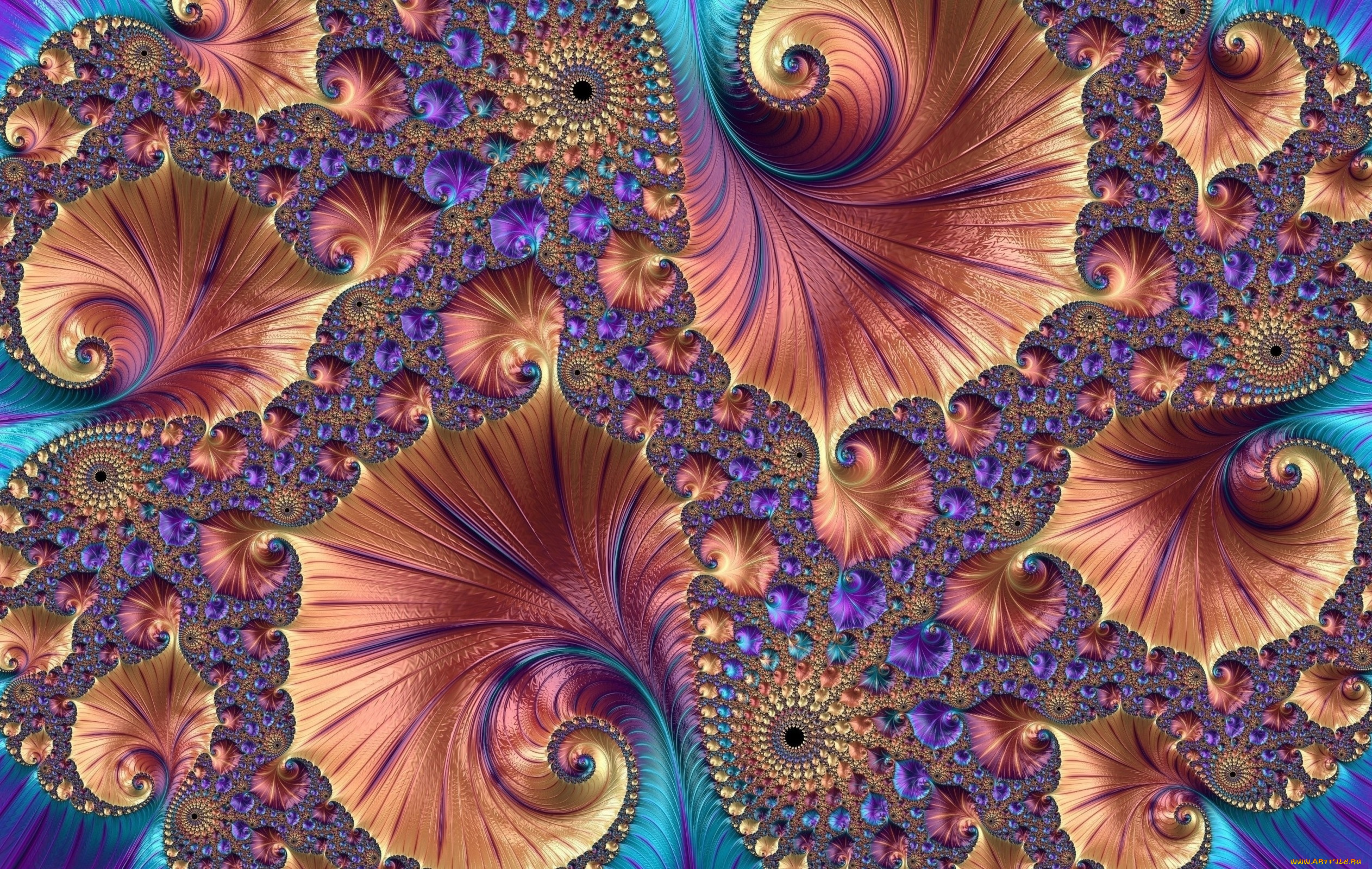 3д, графика, фракталы, , fractal, листья, спирали