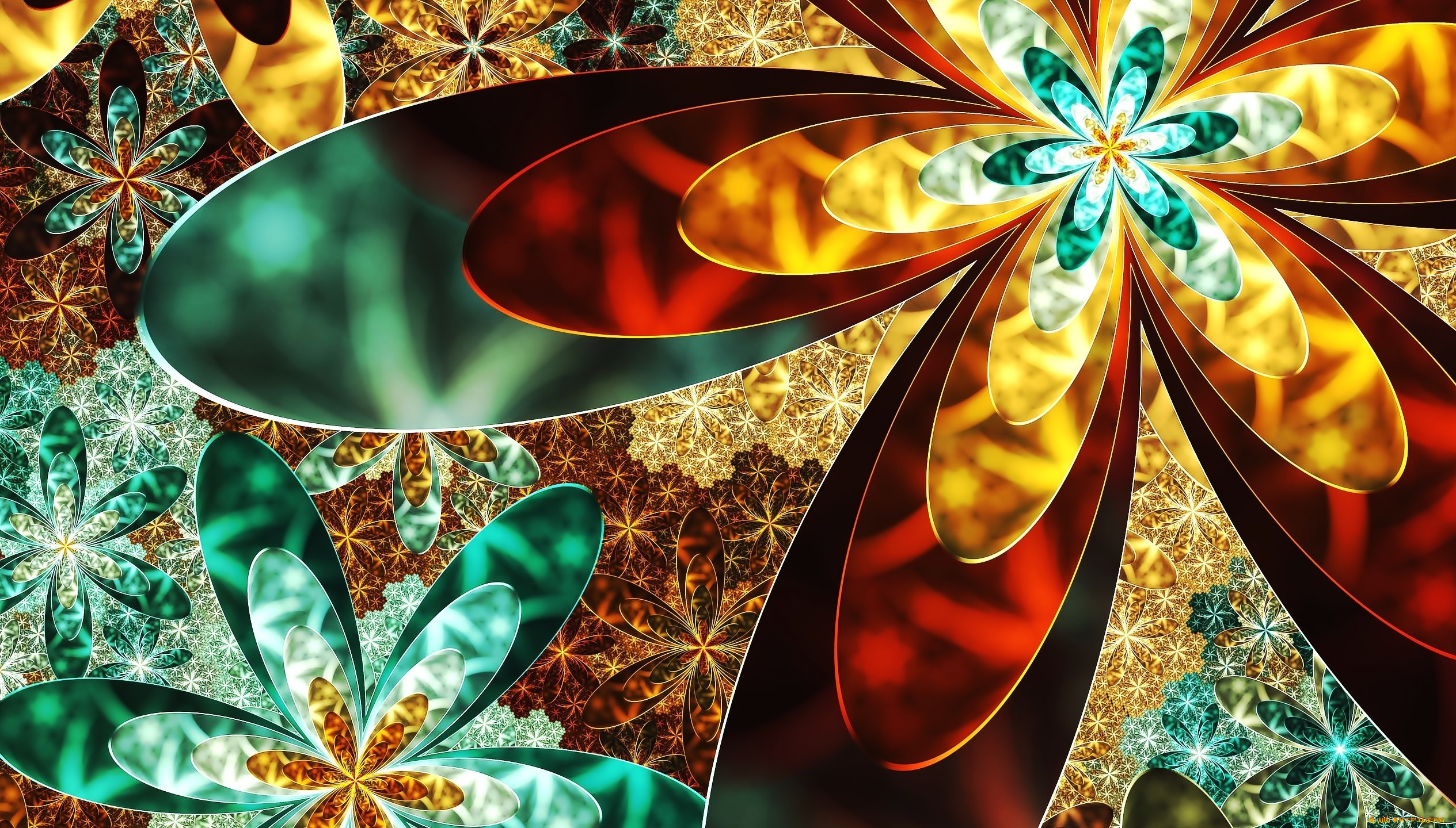 3д, графика, цветы, , flowers, цветы