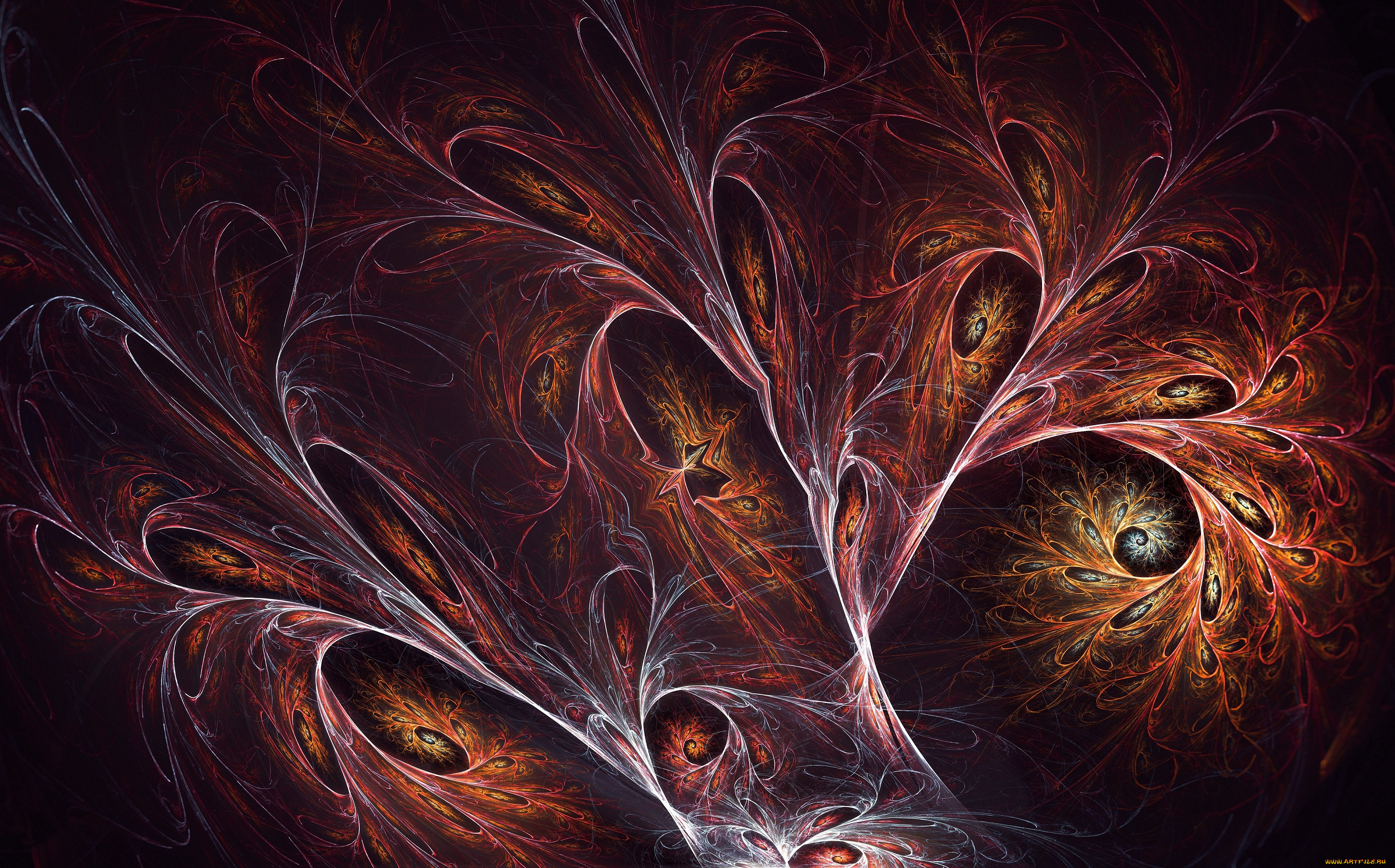 3д, графика, абстракция, , abstract, ветки, узор