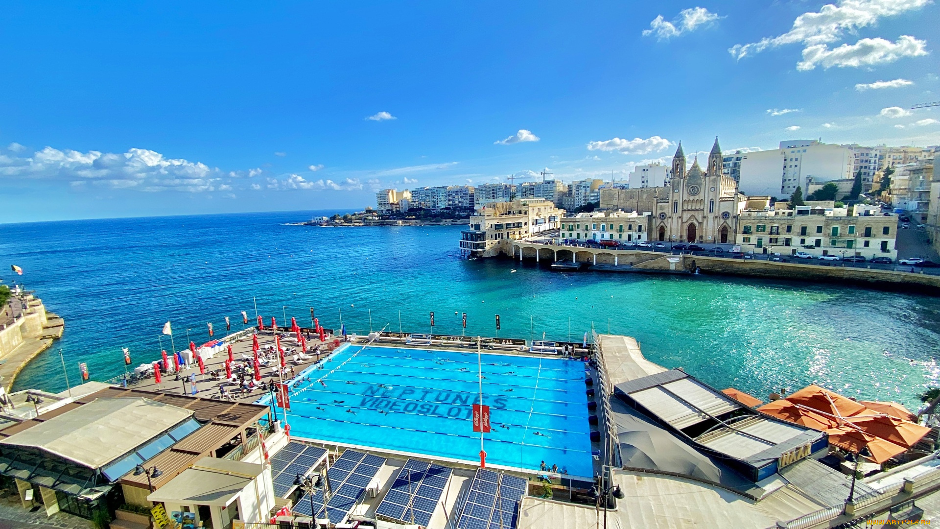 balluta, bay, sliema, malta, города, -, панорамы, balluta, bay