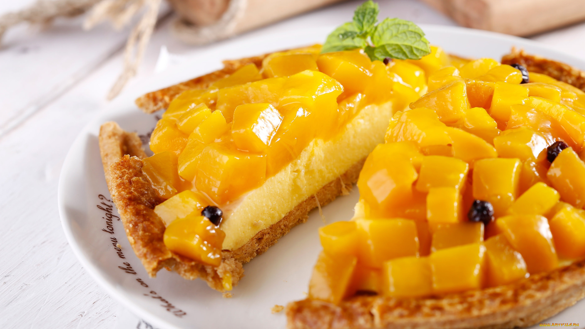 еда, пироги, мята, пирог, фруктовый