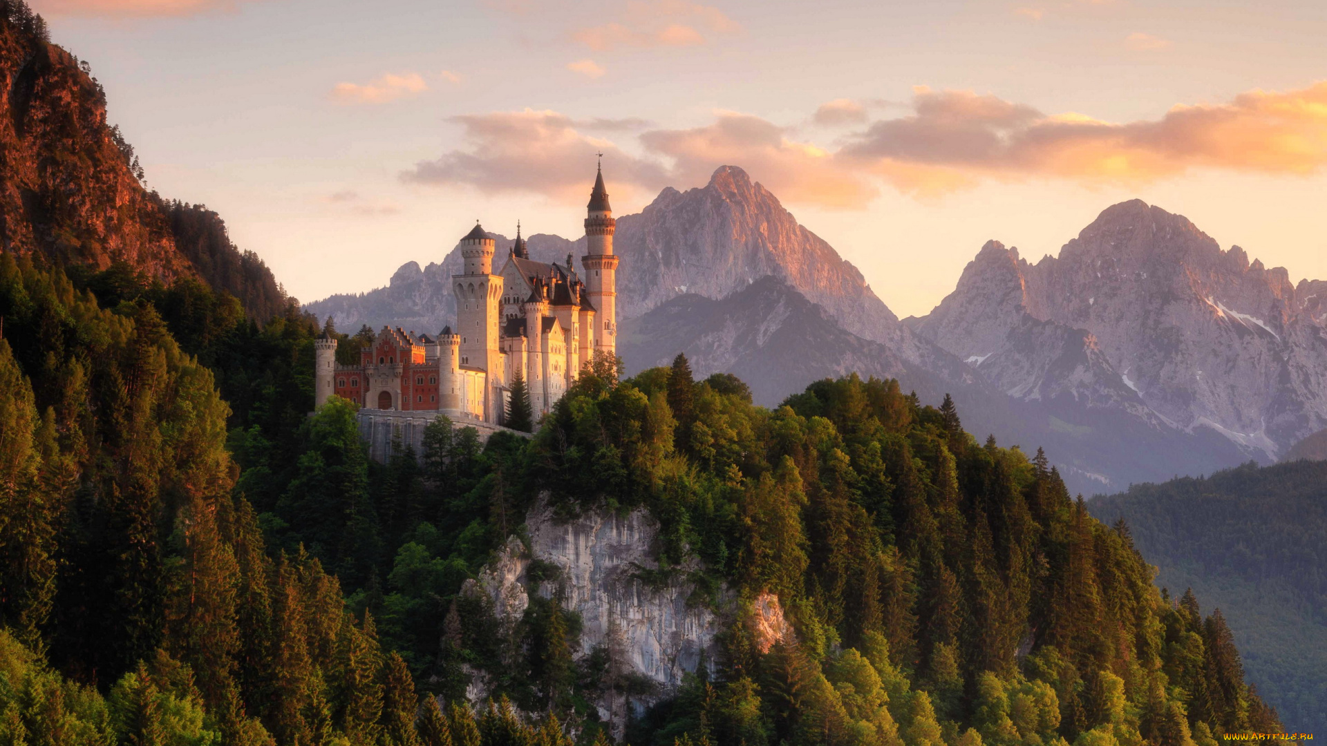 neuschwanstein, castle, bavarian, alps, города, замок, нойшванштайн, , германия, neuschwanstein, castle, bavarian, alps
