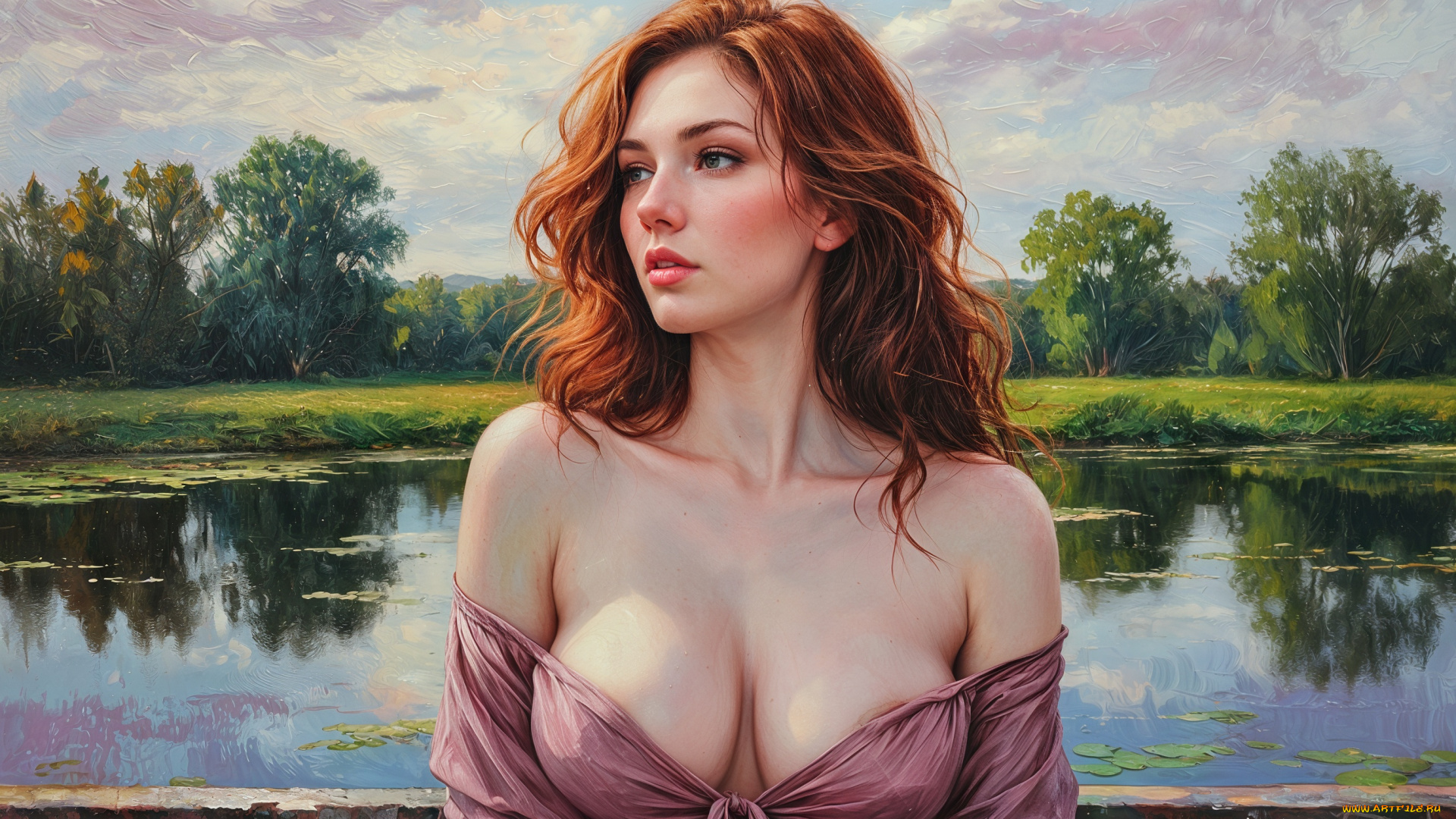 рисованное, люди, девушка, нейросеть