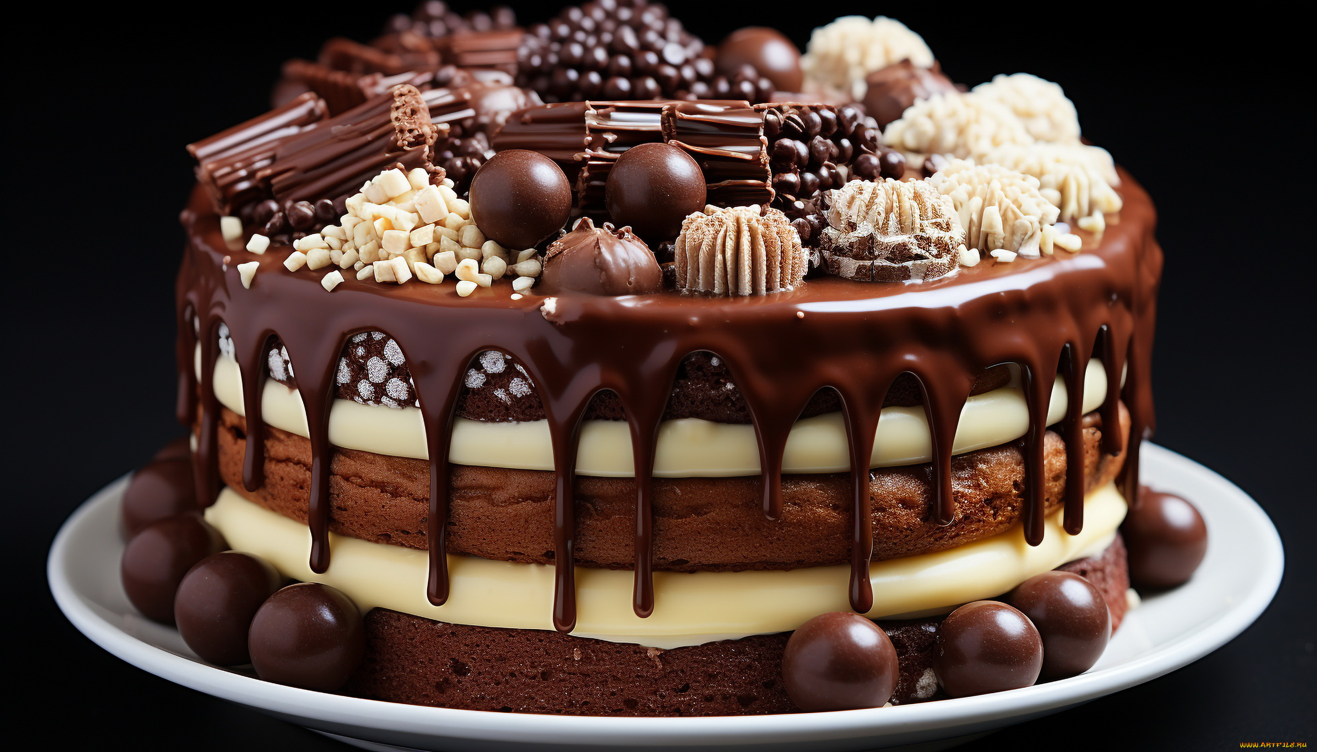 3д, графика, еда-, food, торт, шоколадный